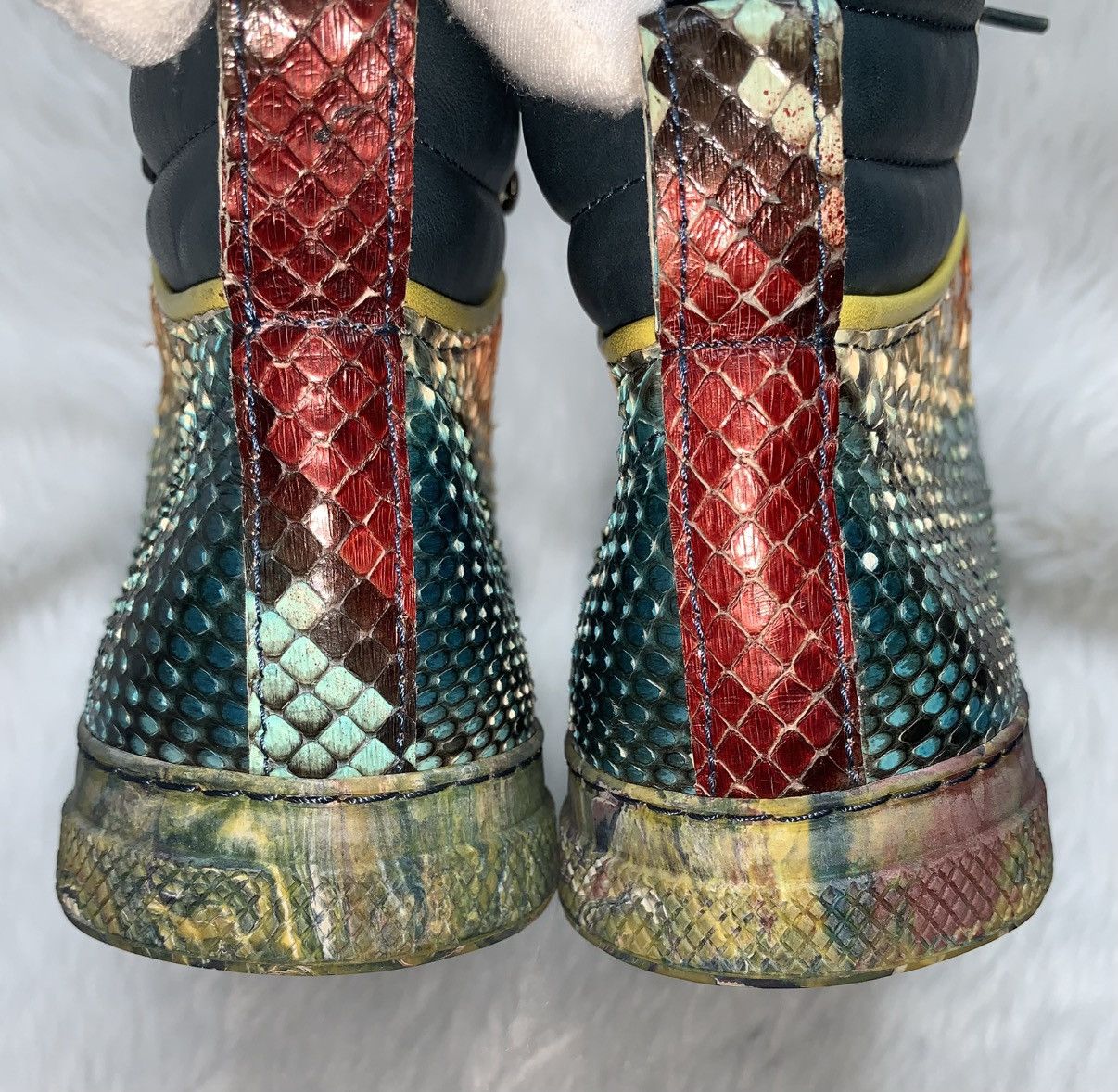 Jean Paul Gaultier Jean Paul Gaultier Phython Skin Sneakers Size US 6 / IT 36 - 9 Thumbnail