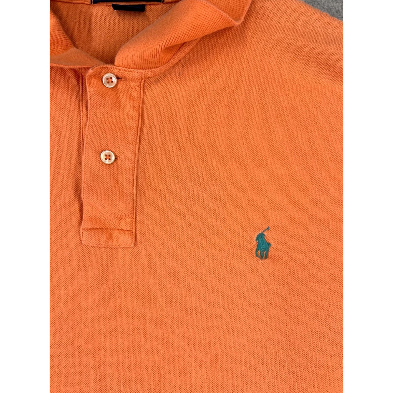 Ralph Lauren VINTAGE Ralph Lauren Polo Shirt Men XL Orange 100% Cotton Knit Short Sleeve Embroidered Logo Polo Size US XL / EU 56 / 4 - 6 Thumbnail