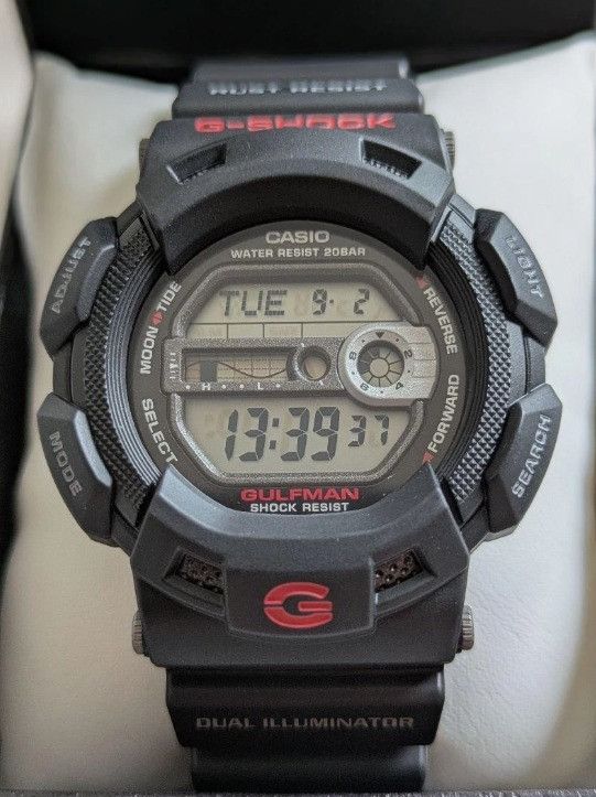 G Shock Casio G-Shock G-9100-1JF Gulfman Rust Resistant Solar Watch Size ONE SIZE - 2 Thumbnail