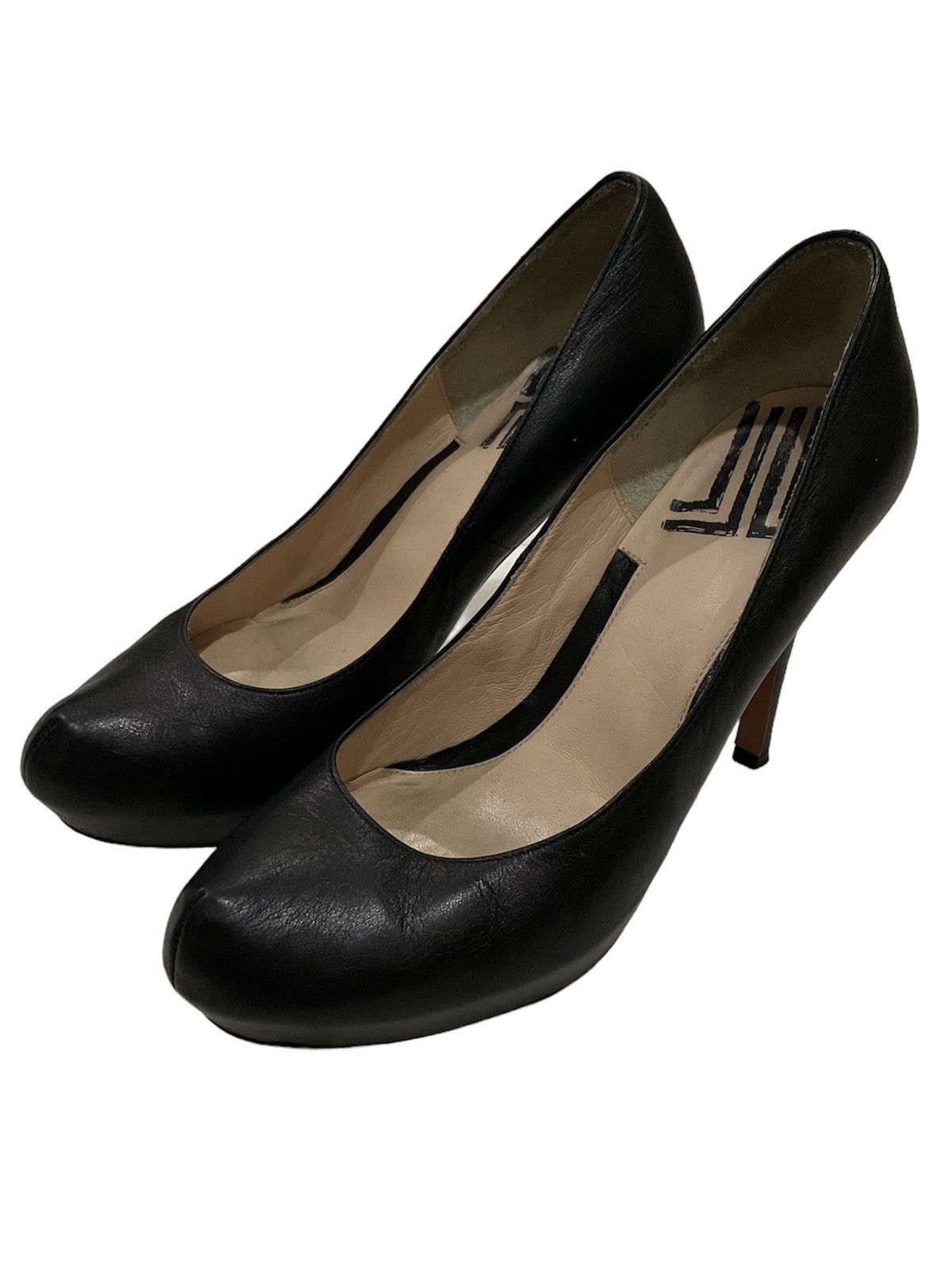 image of Lanvin Leather Heel Shoes in Black, Women's (Size 9)