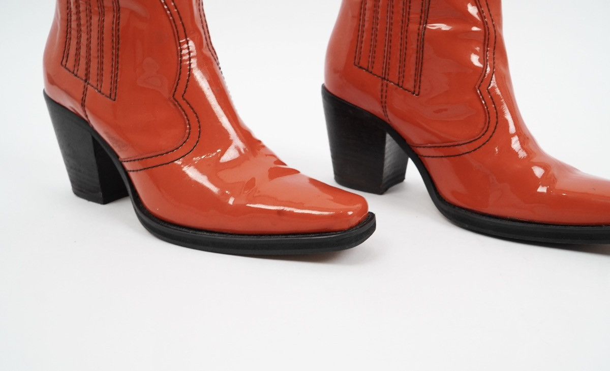 Ganni Ganni - Callie Patent Leather Ankle Boots Size US 5 / IT 35 - 9 Thumbnail