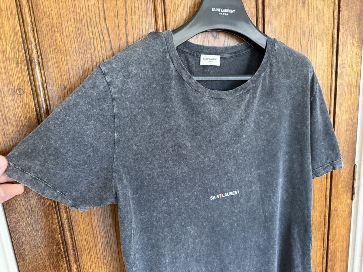 Saint Laurent Paris SS19 Saint Laurent Rive Gauche logo acid wash T shirt grail Size US S / EU 44-46 / 1 - 8 Thumbnail