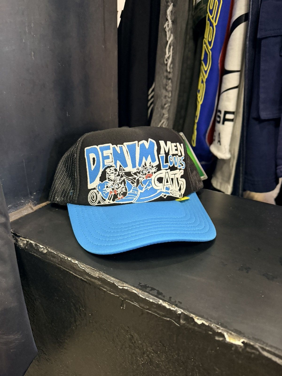 Kapital Denim men loves cats kapital hat Size ONE SIZE - 1 Thumbnail