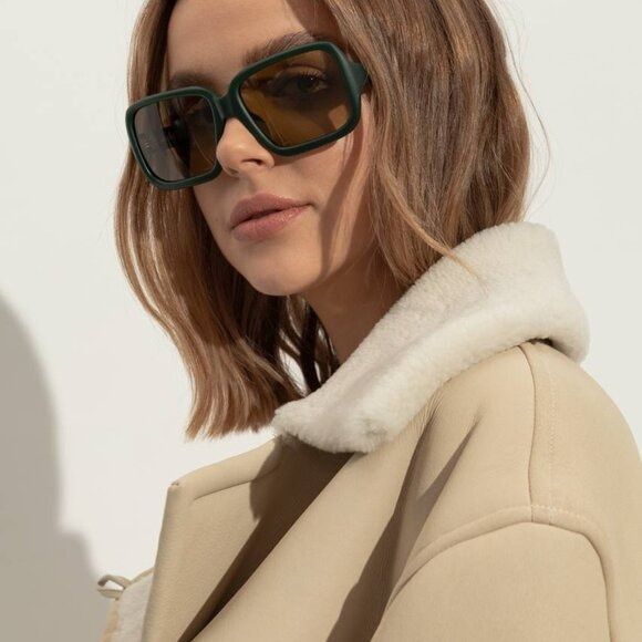 Jacquemus Jacquemus CABANA JAC/86 C3 Sunglasses Matte Green Square Size ONE SIZE - 2 Thumbnail