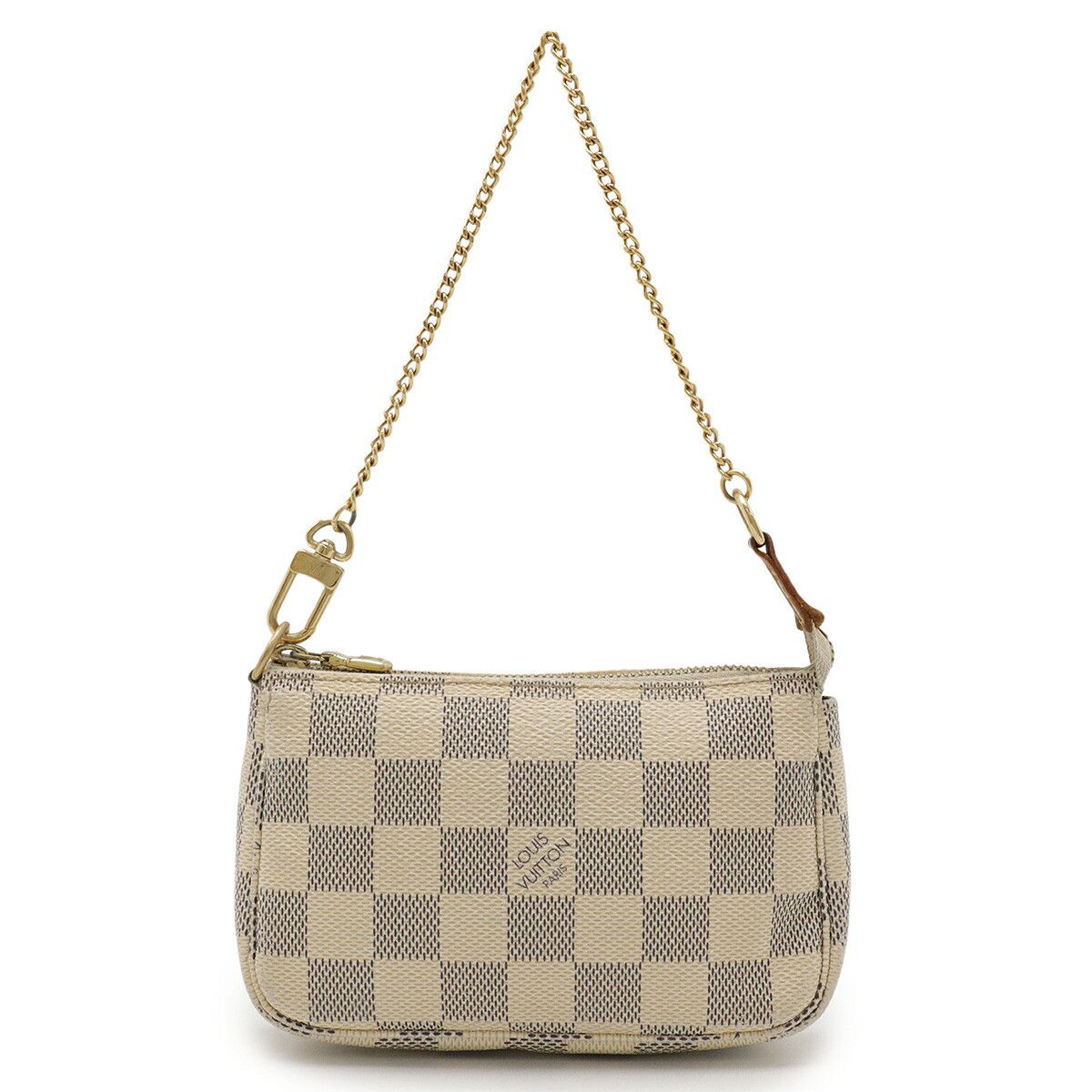 Louis Vuitton Louis Vuitton Mini Pochette Accessoires Damier Azur Accessory Pouch Canvas Clutch Bag N58010 in White, Women's