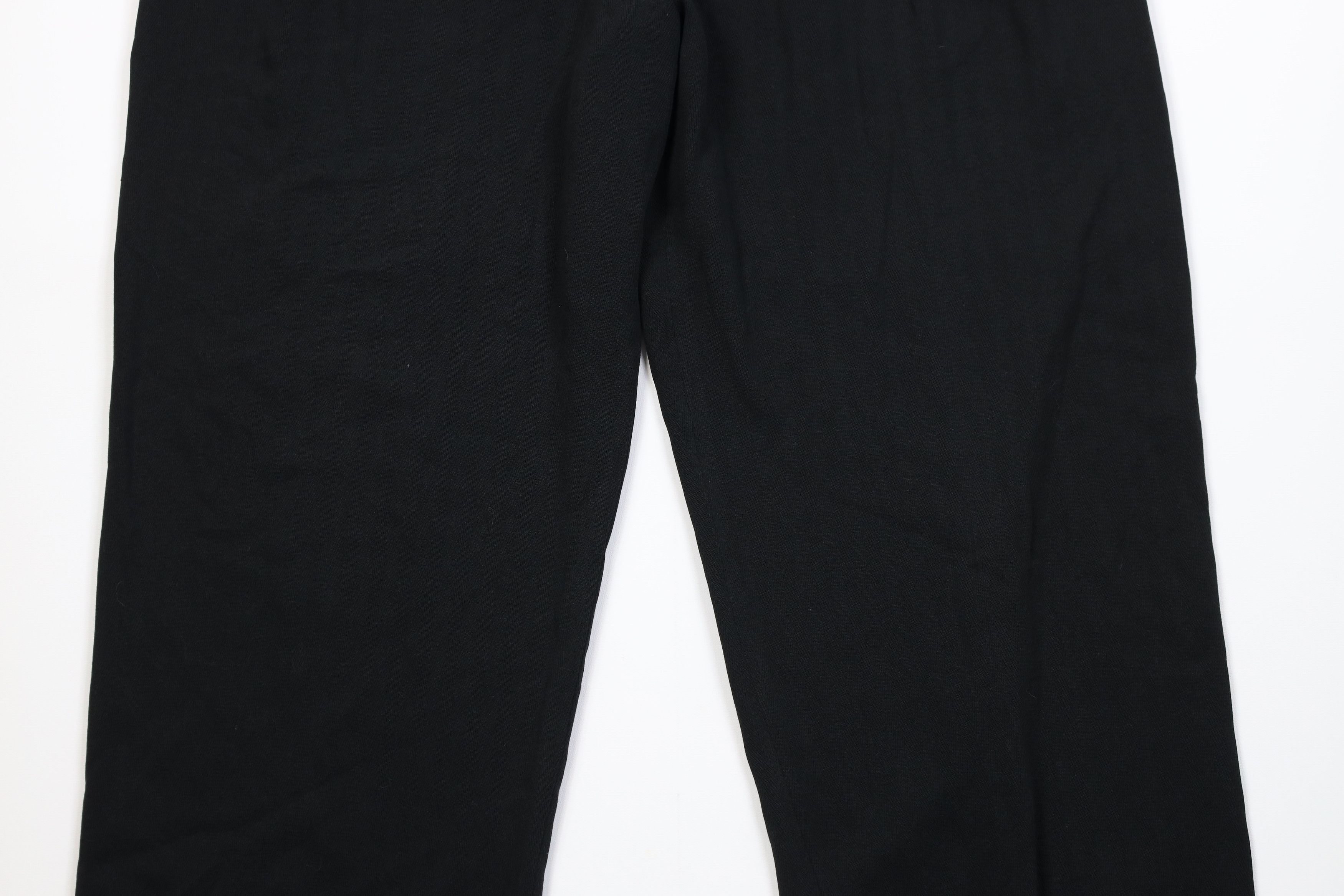 Vintage Vintage 90s Streetwear Herringbone Gabardine Wide Leg Pants Size 30" / US 8 / IT 44 - 3 Thumbnail