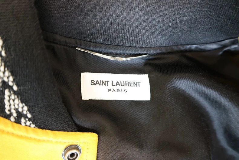 Saint Laurent Paris Saint Laurent Paris Yellow arrow patchwork baseball jacket- Size US M / EU 48-50 / 2 - 5 Thumbnail