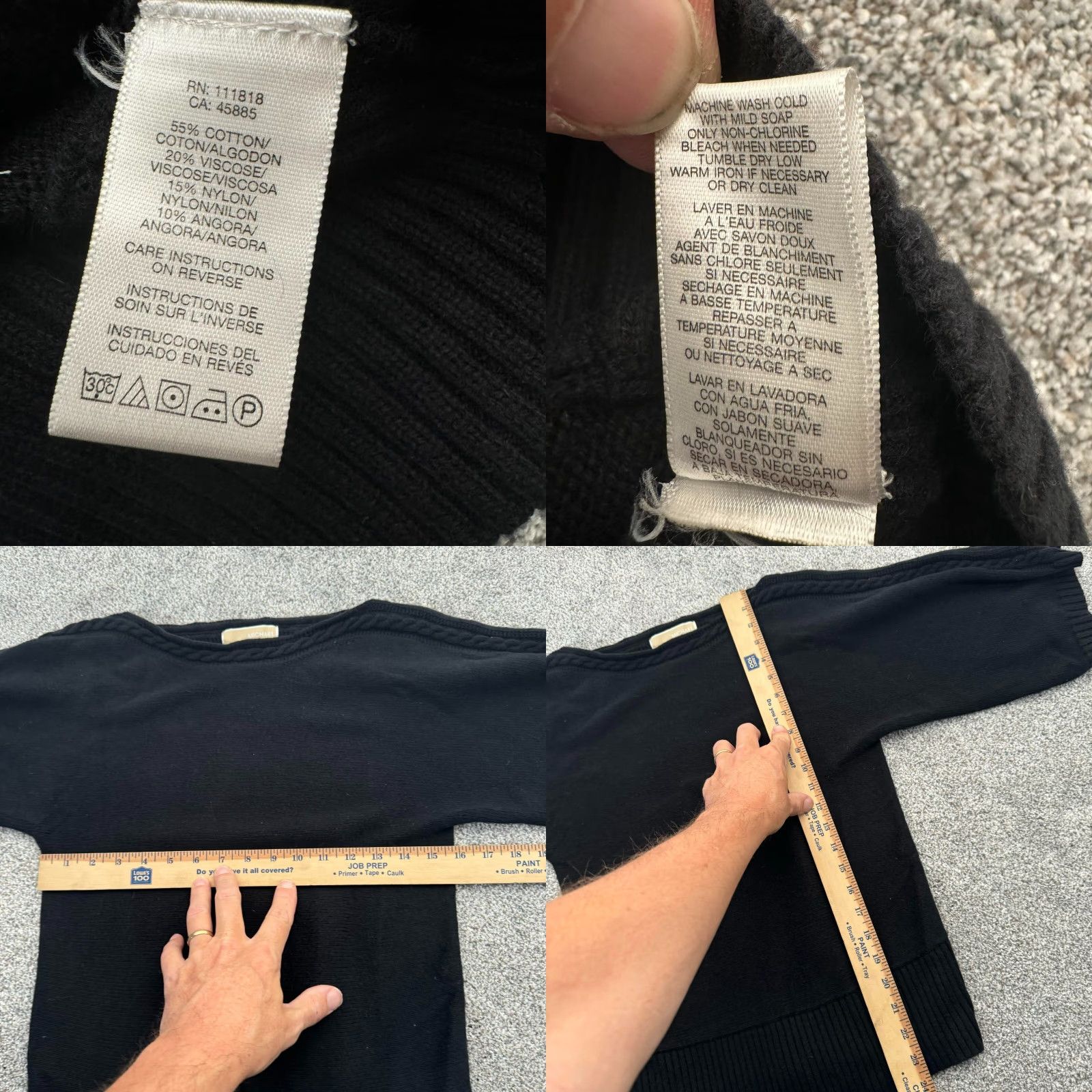 Michael Kors Michael Kors Sweater Womens Large Dark Academia Witchy Kimono Sleeve Classic Pullover Knit Black Short Sleeve Crew Neck Mens? Wait no. Size L / US 10 / IT 46 - 9 Thumbnail