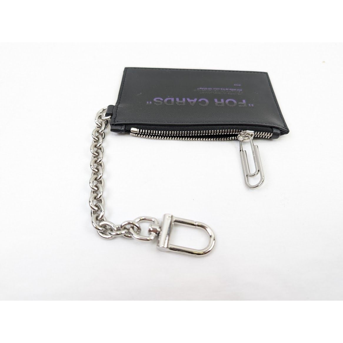 Off-White o1rshd1 Size: OS / Quote Card Case with keyring Black/Purple Size ONE SIZE - 4 Thumbnail