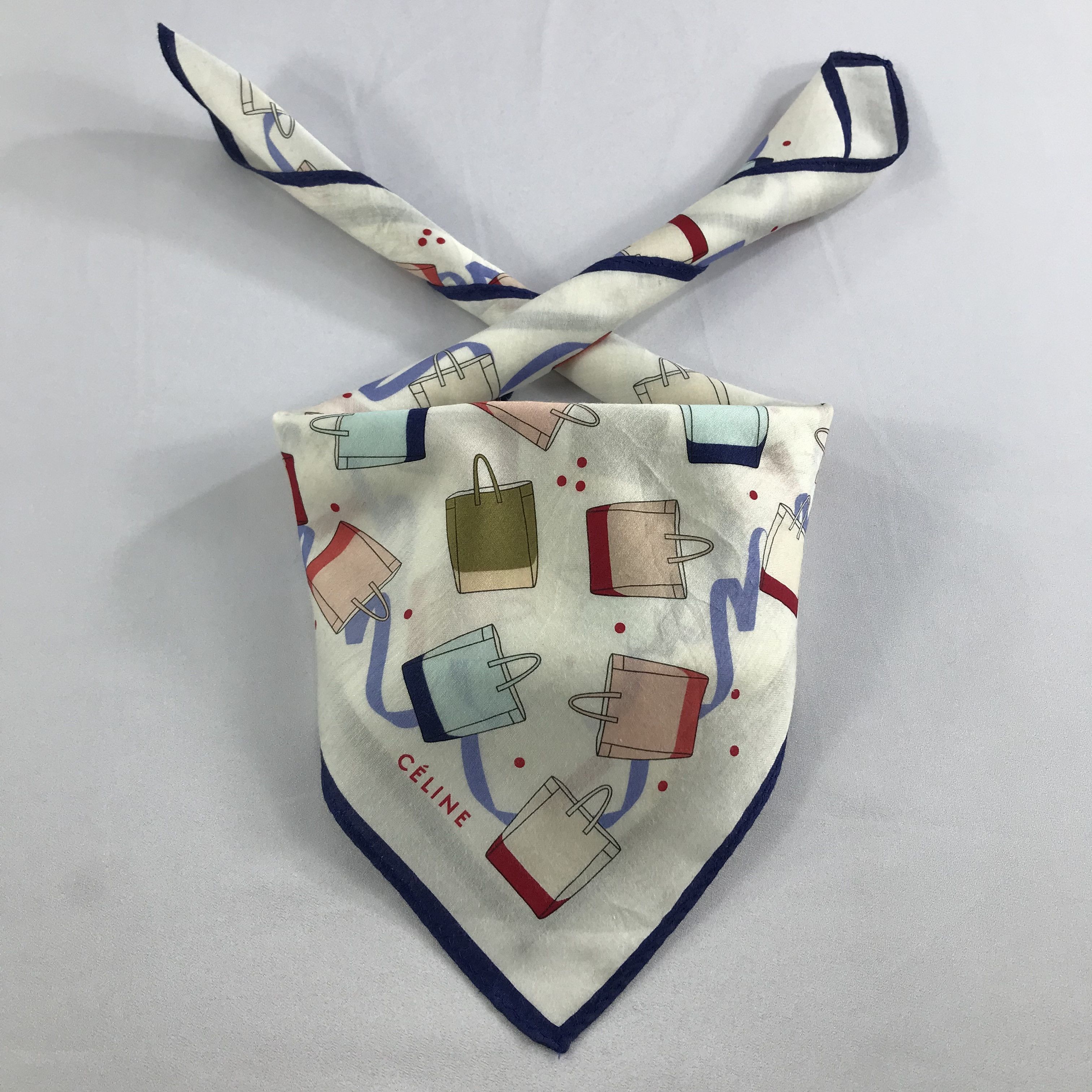 Celine × Vintage Celine Bandana / Handkerchief / Neckerchief - S2595 Size ONE SIZE - 3 Thumbnail