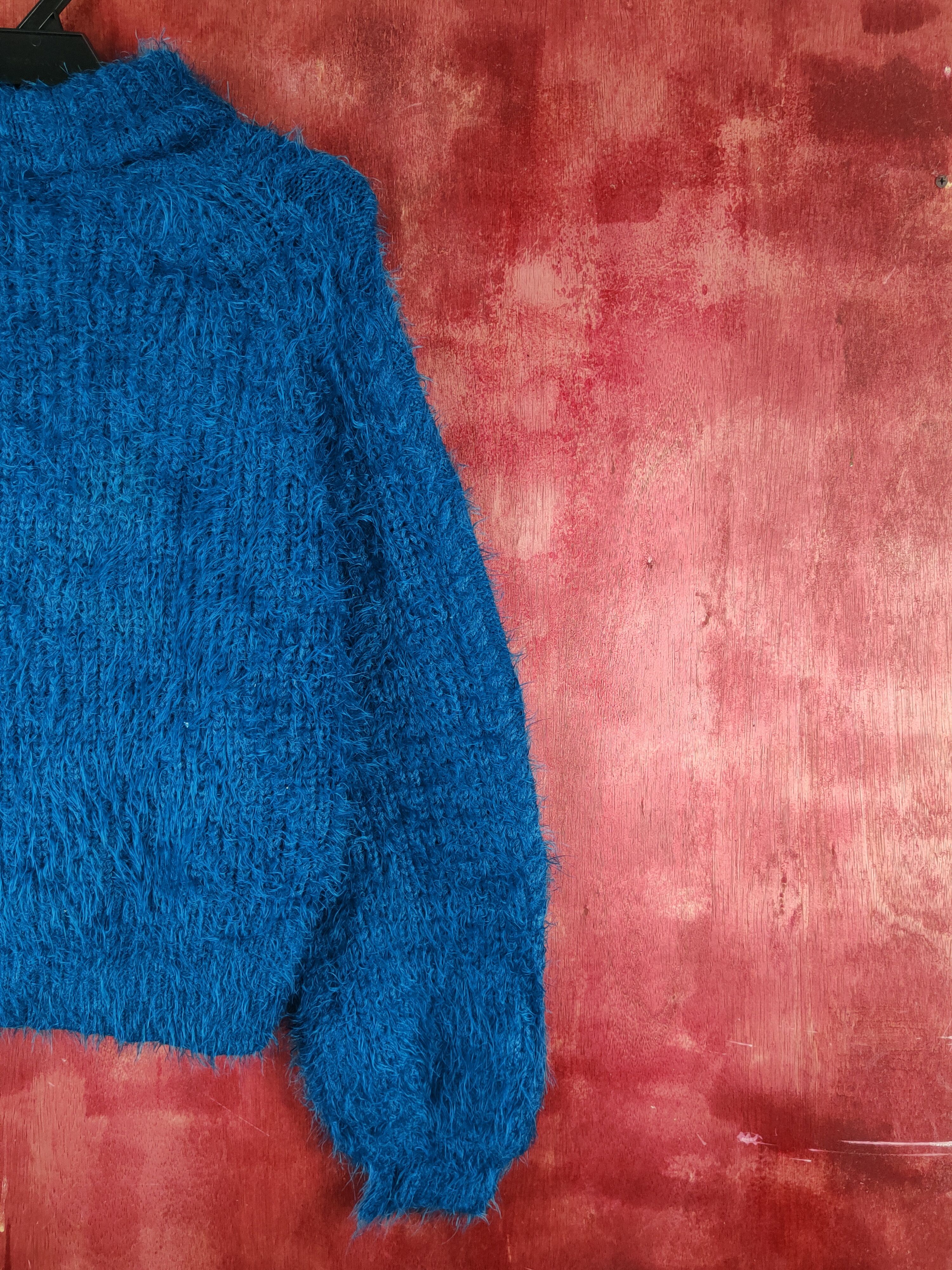 Homespun Knitwear × Japanese Brand Jouetie Turqouise Shag Shaggy Fur Mohair Knitwear #S2185 Size M / US 6-8 / IT 42-44 - 9 Thumbnail