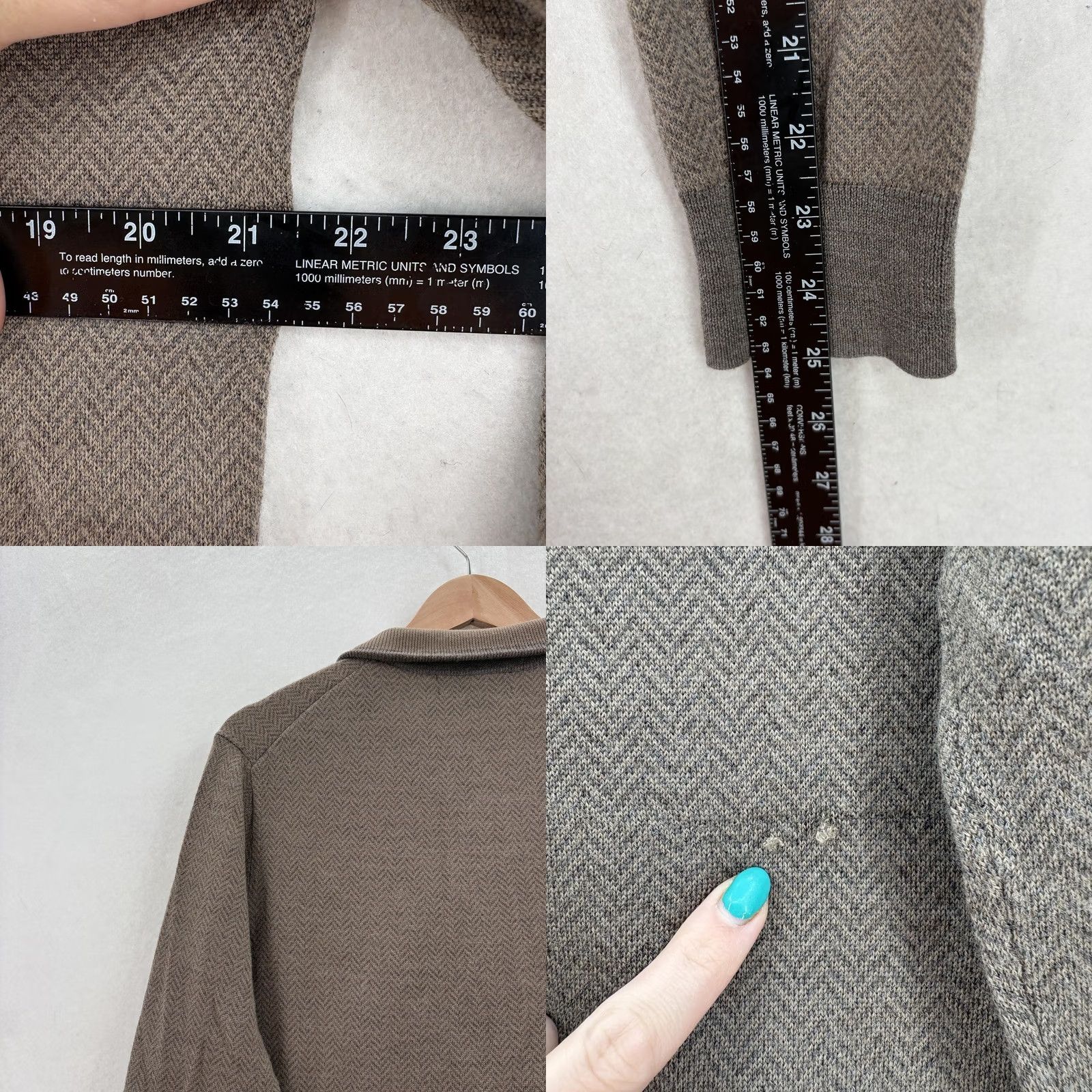 Brooks Brothers Brooks Brothers Sweater Mens M Brown Merino Wool 1/4 Zip Mock Neck Pullover Size US M / EU 48-50 / 2 - 8 Thumbnail