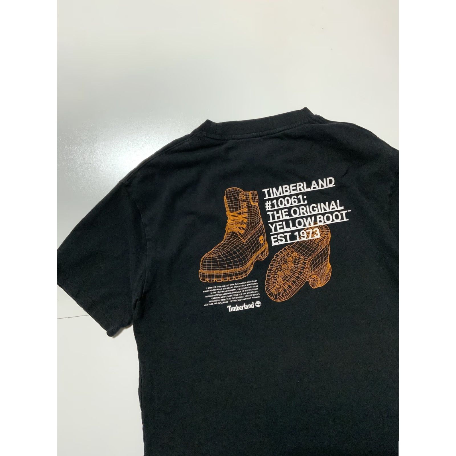 Timberland VINTAGE Timberland T-Shirt Boots Pocket Diagram Black Sz. S Mens Size US S / EU 44-46 / 1 - 5 Thumbnail