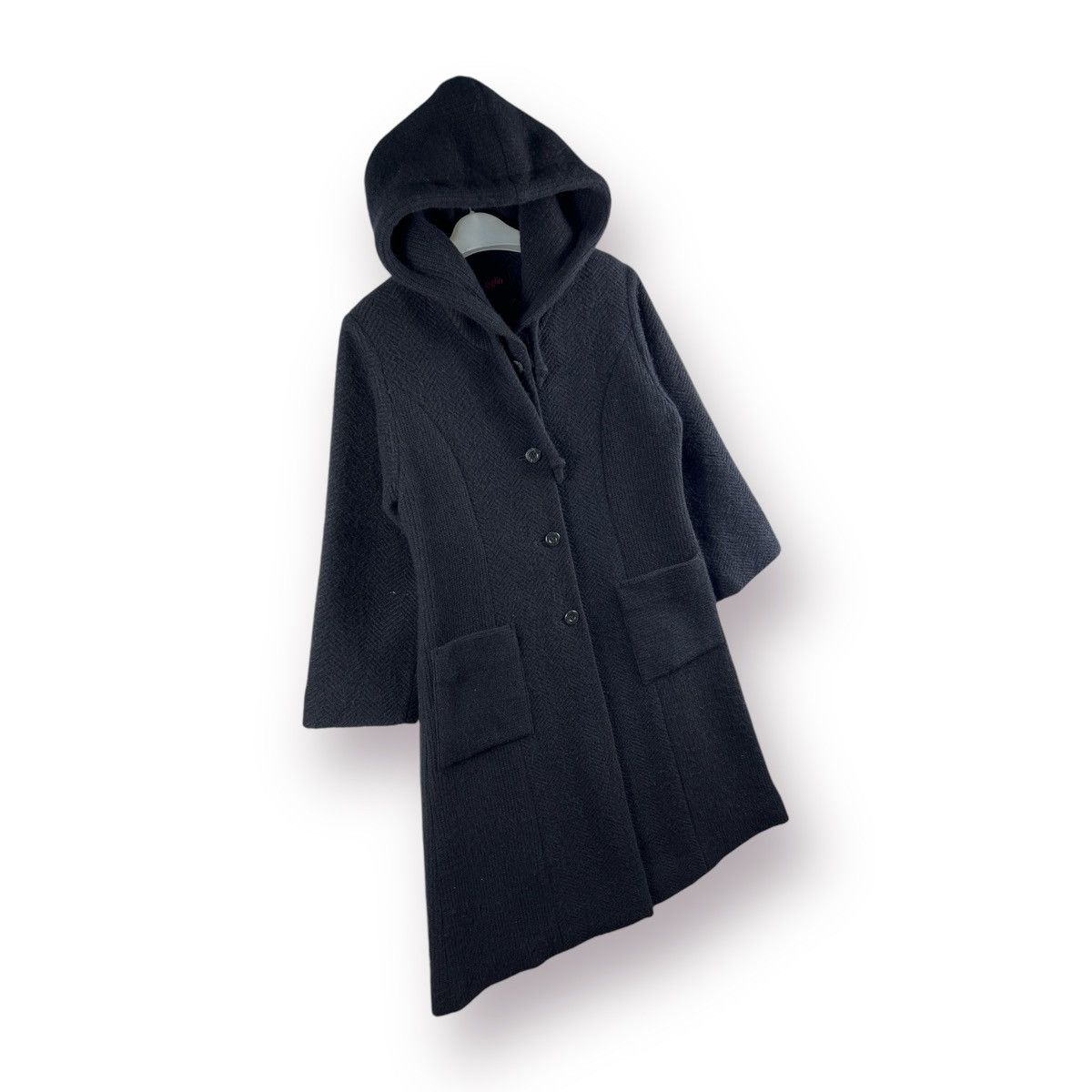 Other 🔥 black Wool Knit Giglio hoodie Long Coat Size S / US 4 / IT 40 - 3 Thumbnail