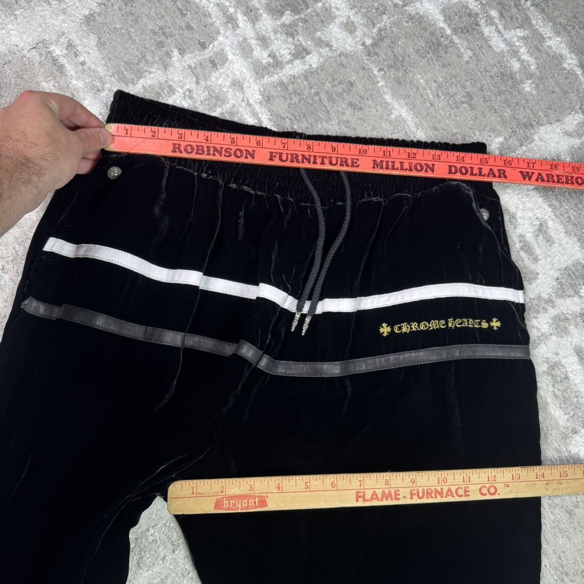 Chrome Hearts Velour leather track pant Size US 36 / EU 52 - 12 Thumbnail