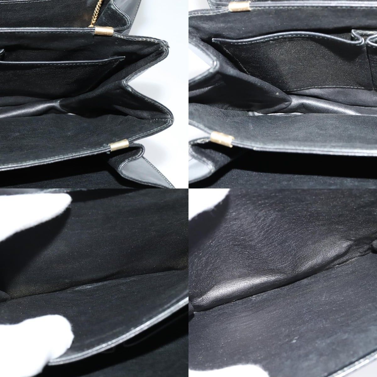 Celine CELINE Shoulder Bag Leather Black Gold Size ONE SIZE - 12 Thumbnail
