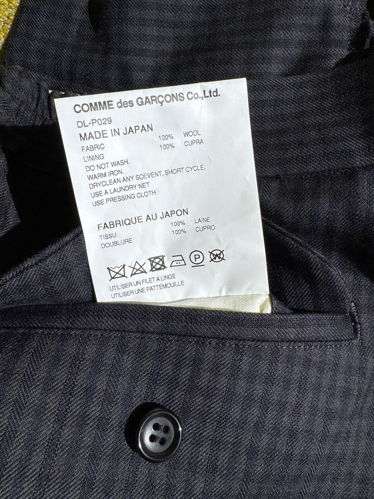 Comme des Garcons Homme Deux COMME DES GARÇONS HOMME DEUX Navy/Gray Trousers L Size US 36 / EU 52 - 7 Thumbnail