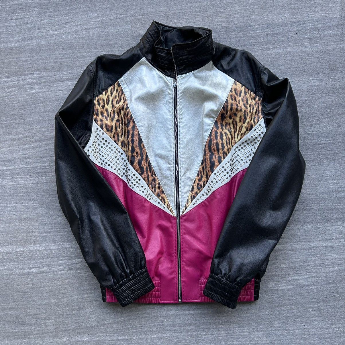 Saint Laurent Paris saint laurent 16ss leopard and crystal leather
