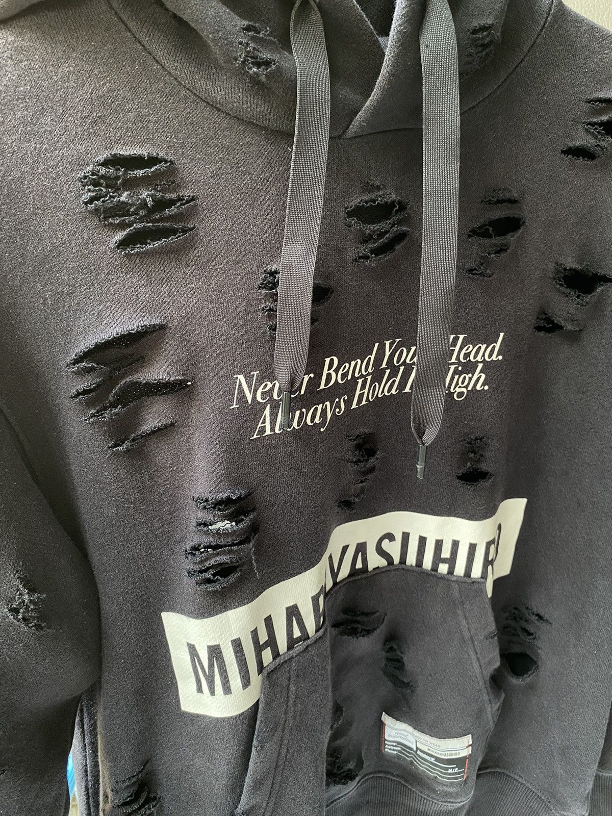 Maison MIHARA YASUHIRO × Vintage Miharayasuhiro Good Inspiration distressed hoodie Size US S / EU 44-46 / 1 - 5 Thumbnail
