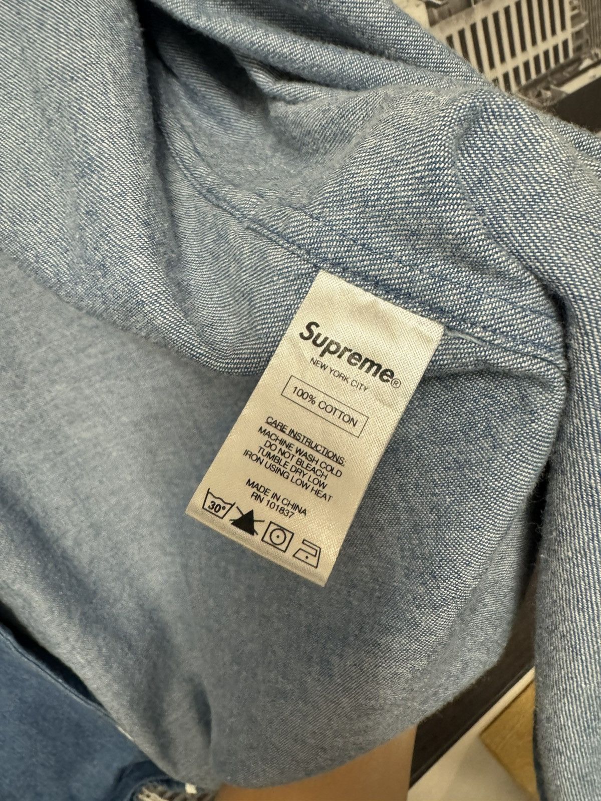 Supreme 🔥Supreme SS14 Denim Flannel Baseball Shirt Blue SZ Medium Size US M / EU 48-50 / 2 - 6 Thumbnail