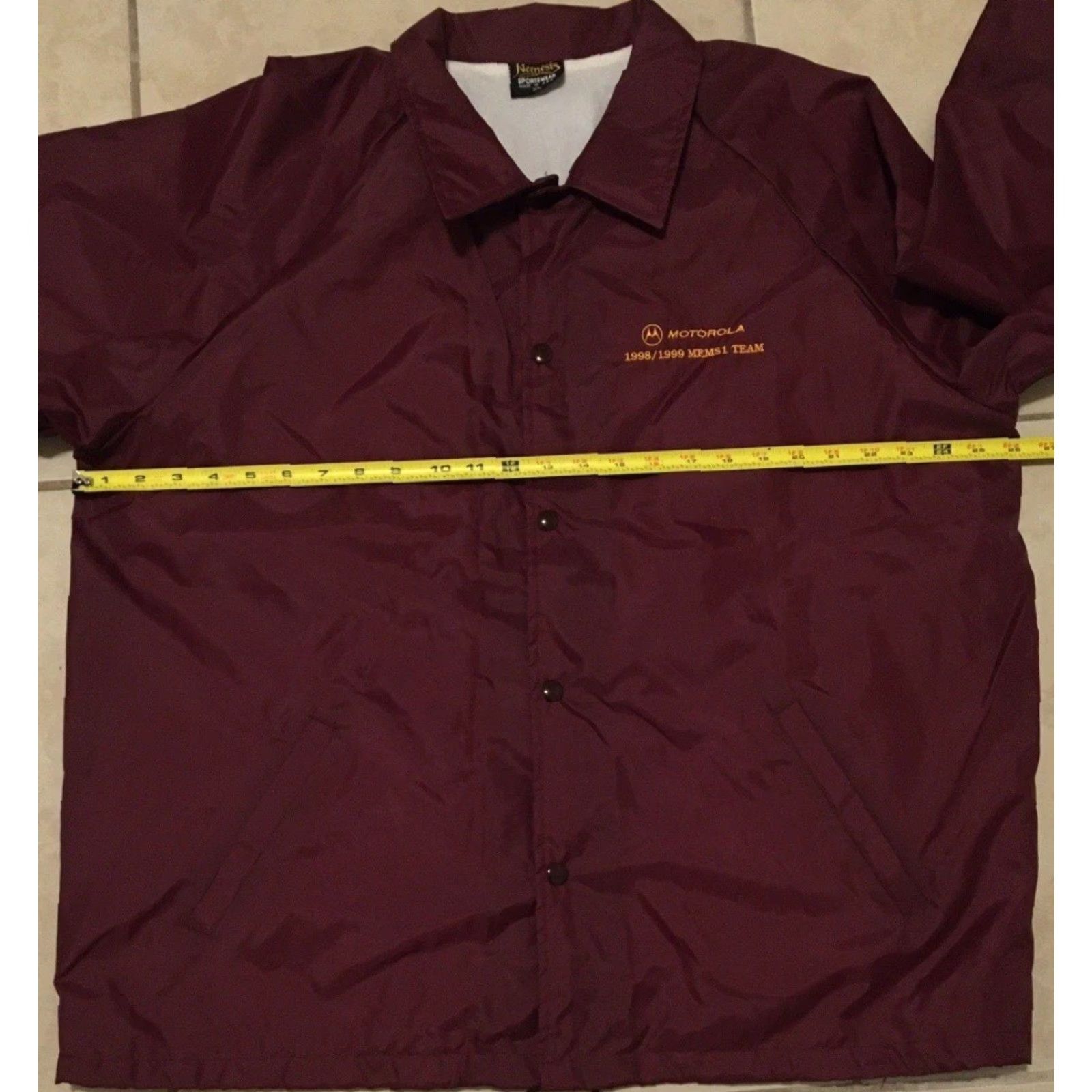 Apple VINTAGE Motorola Worker Jacket XL Men Windbreaker Red Blue Striped 90s 80s Grunge Internet Telecommunication Computer USA USA 90s Wireless Size US XL / EU 56 / 4 - 5 Thumbnail