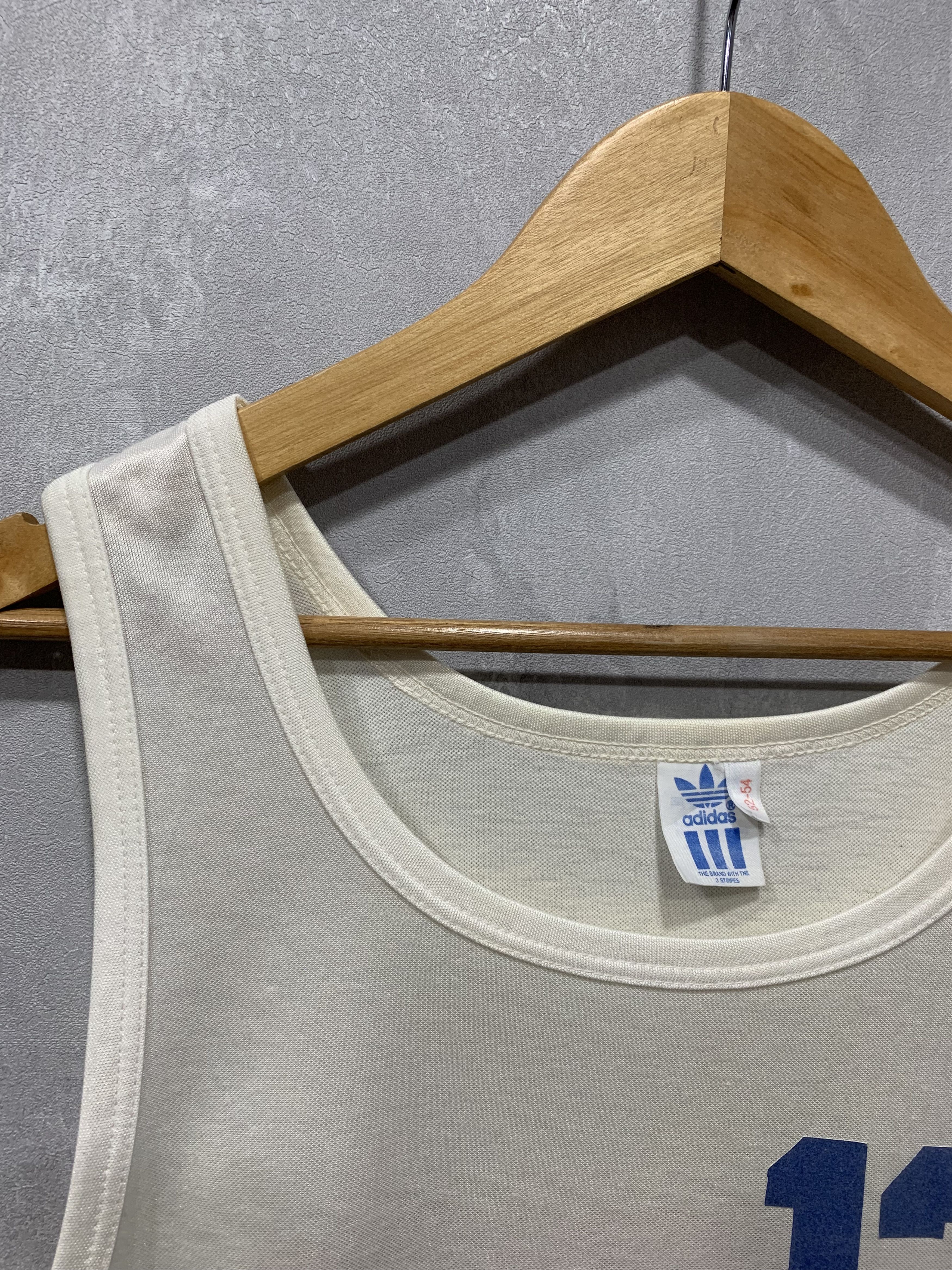 Adidas × Vintage Vintage Adidas Tank Top Sleeveless Legende Big Logo Rare 80s Size US L / EU 52-54 / 3 - 6 Thumbnail