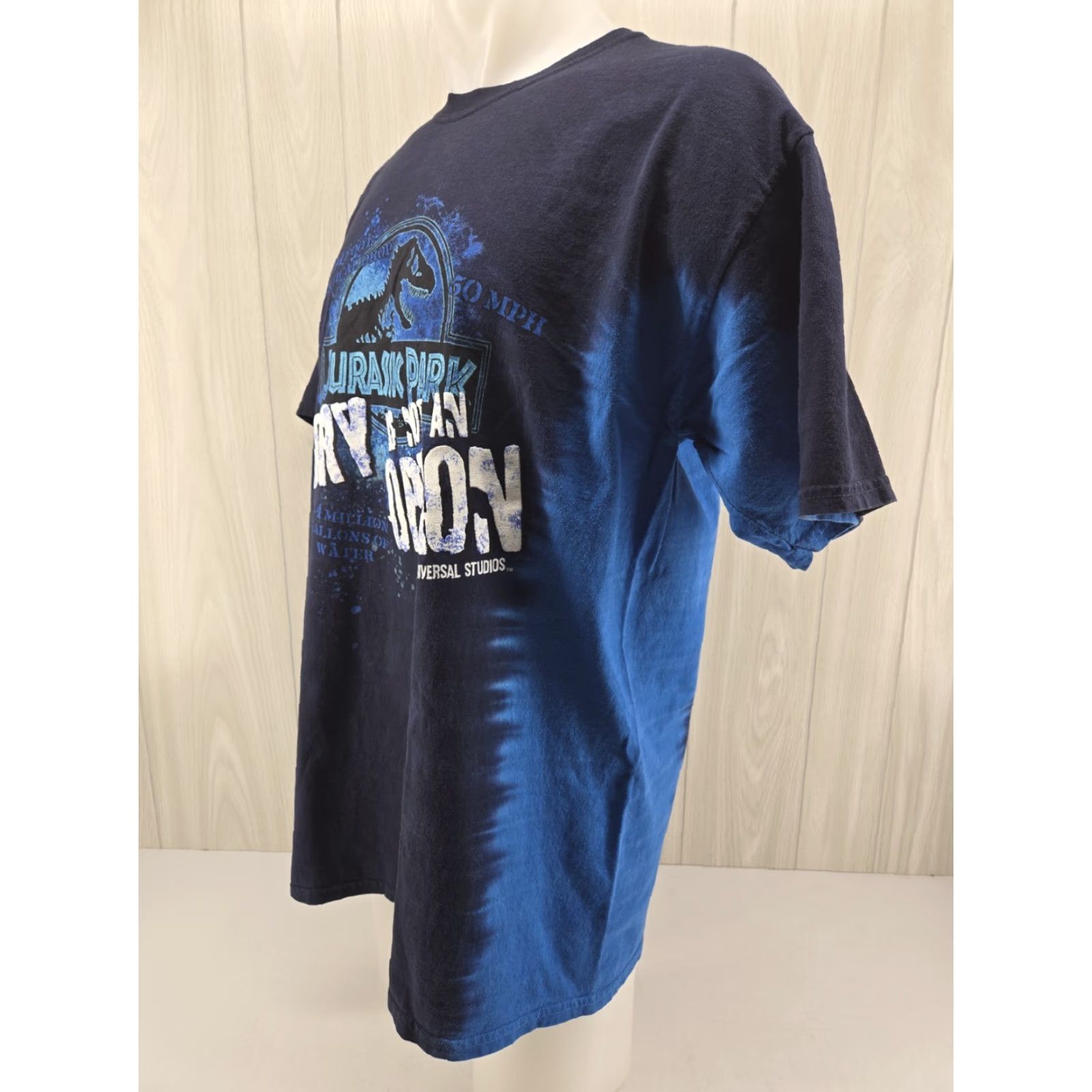 Vintage VINTAGE Jurassic Park Shirt Universal Studios Blue Tie Dye XL Men Short Sleeve Bill? Size US XL / EU 56 / 4 - 4 Thumbnail