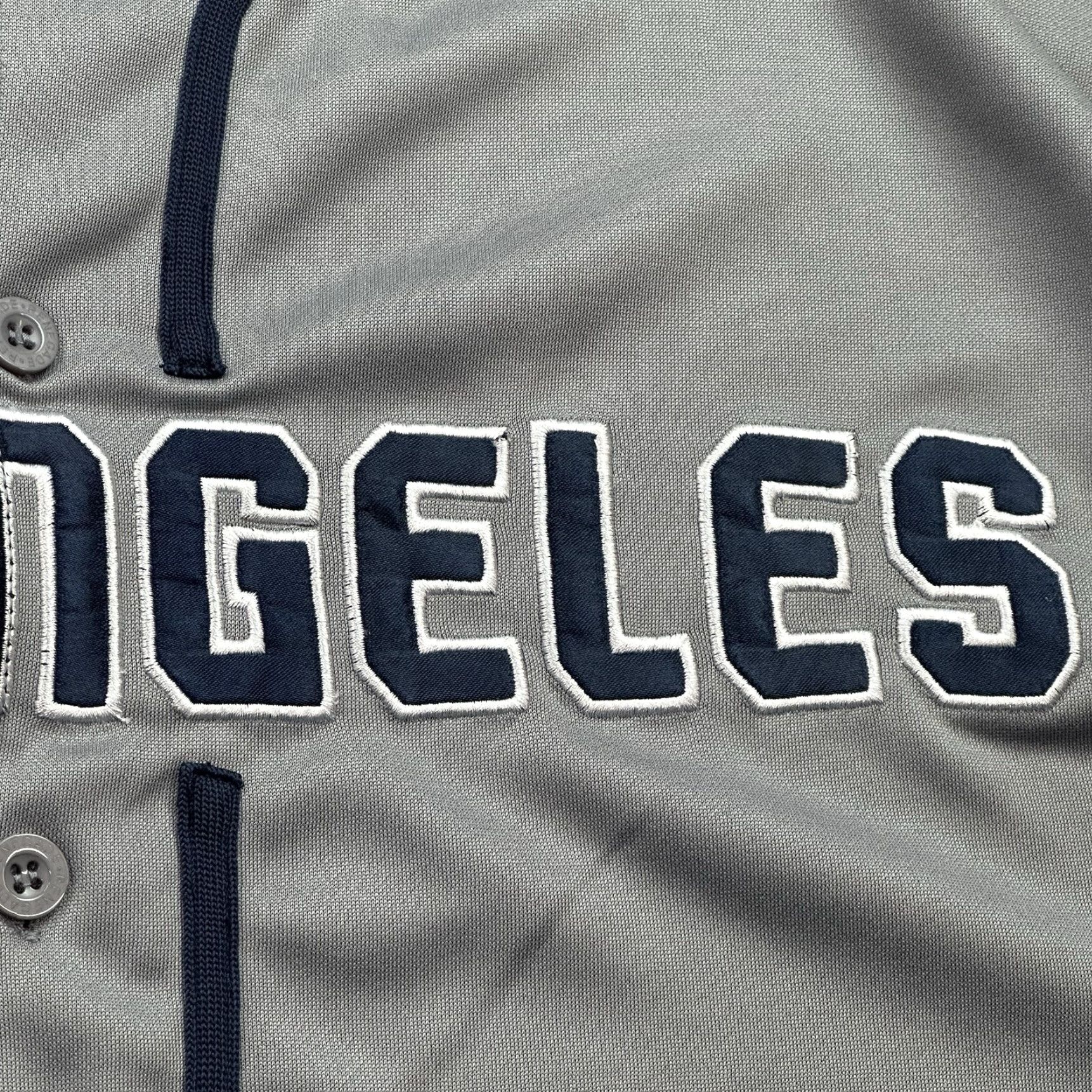 Logo 7 Vintage Renegade Baseball Jersey Mens 2XL Gray Los Angeles Embroidered Logo Y2K Size US XXL / EU 58 / 5 - 4 Thumbnail