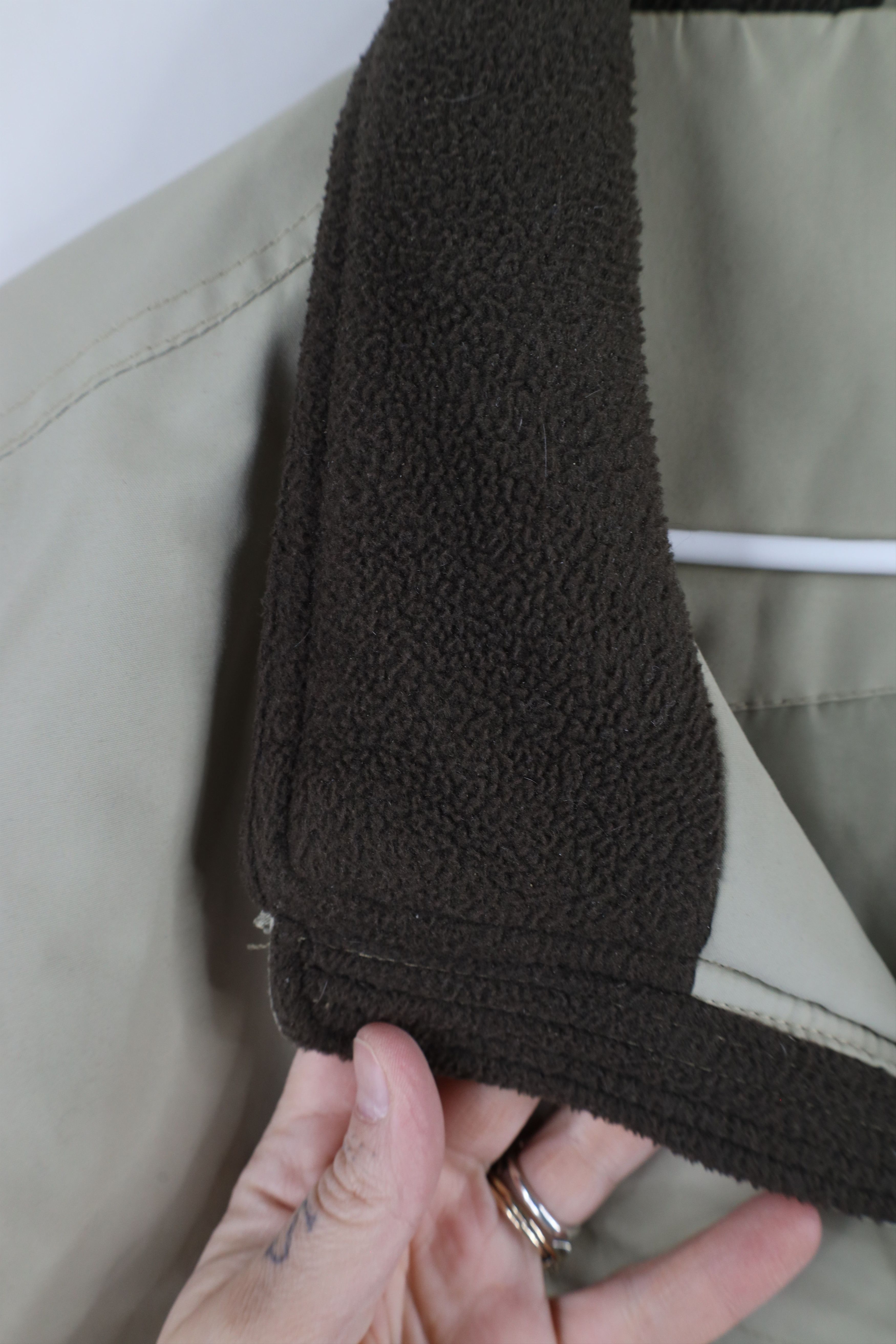 Vintage Vintage 90s Streetwear Blank Full Zip Bomber Jacket Beige Size US XXL / EU 58 / 5 - 9 Thumbnail