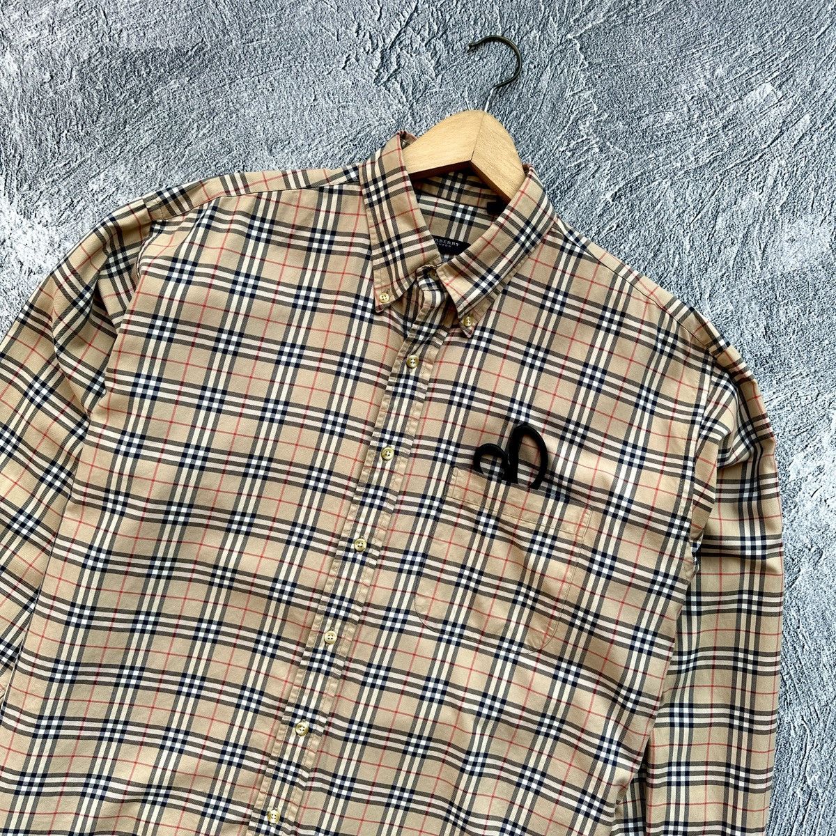 Burberry Classic Nova Check Button Up Shirt Made in USA