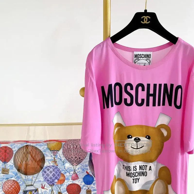 Moschino Moschino Pink Bear Graphic Dress . Size XS / US 0-2 / IT 36-38 - 3 Thumbnail