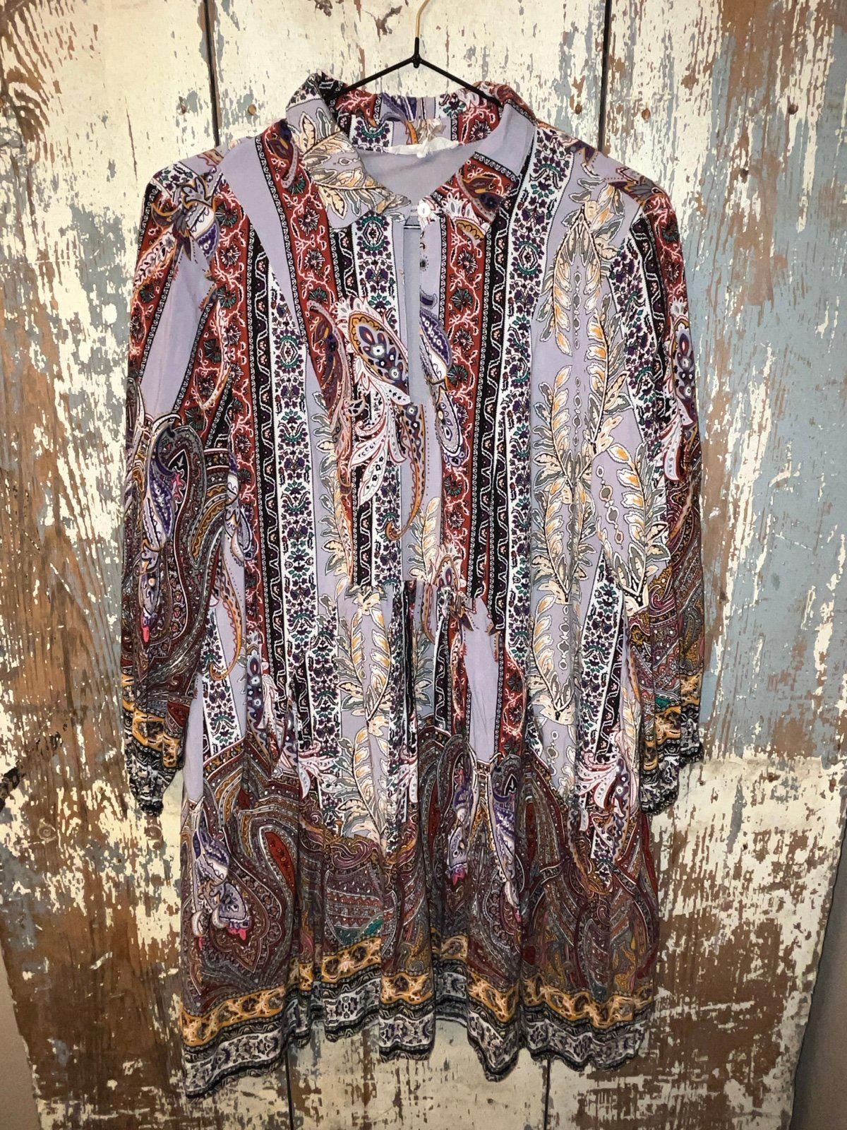 Designer Entro Boho Dress, size Large, knee-length Size L / US 10 / IT 46 - 1 Thumbnail