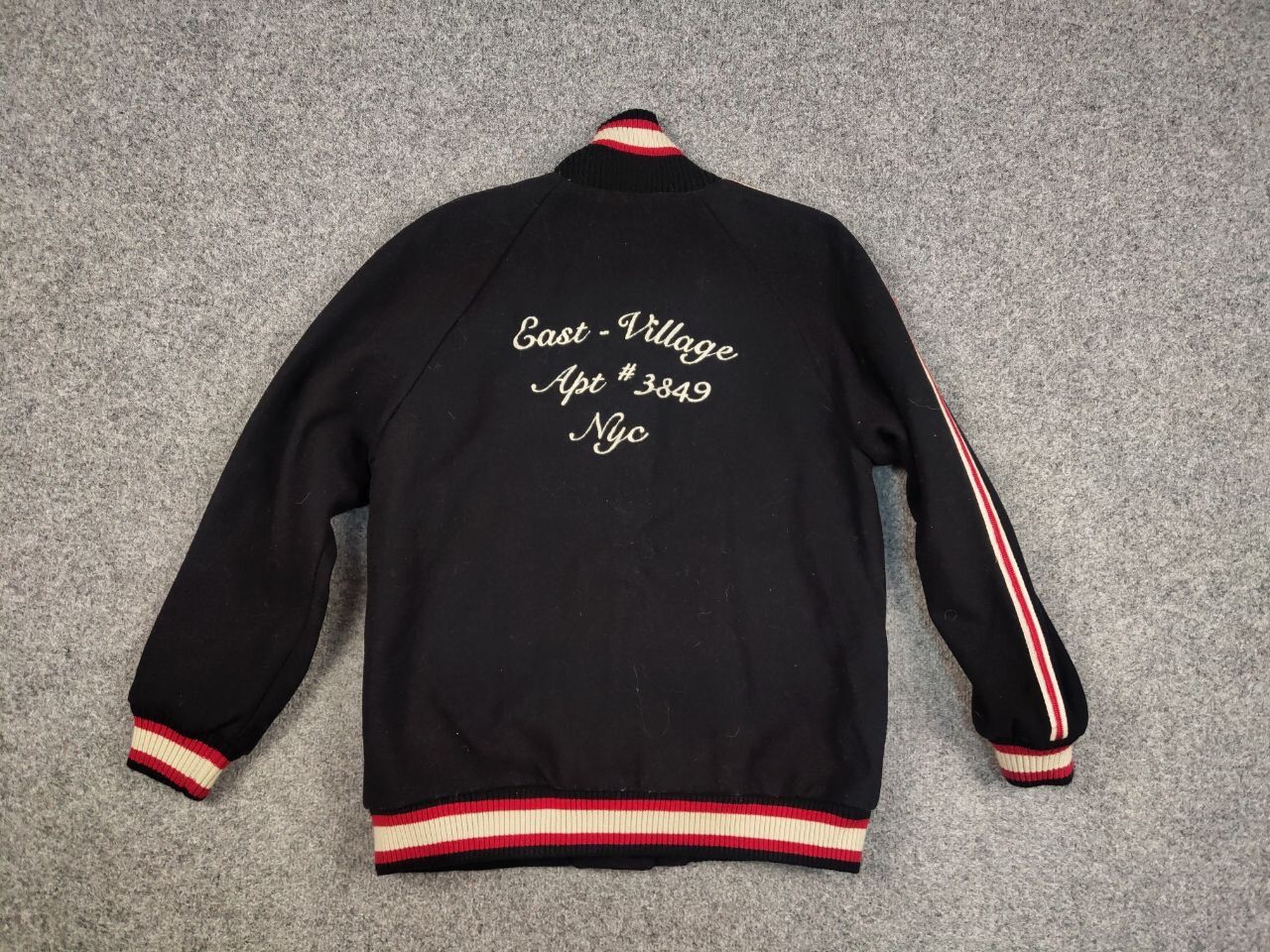 Vintage Vintage Varsity Bomber Wool Black logo Jacket Japan Style Size US M / EU 48-50 / 2 - 13 Thumbnail