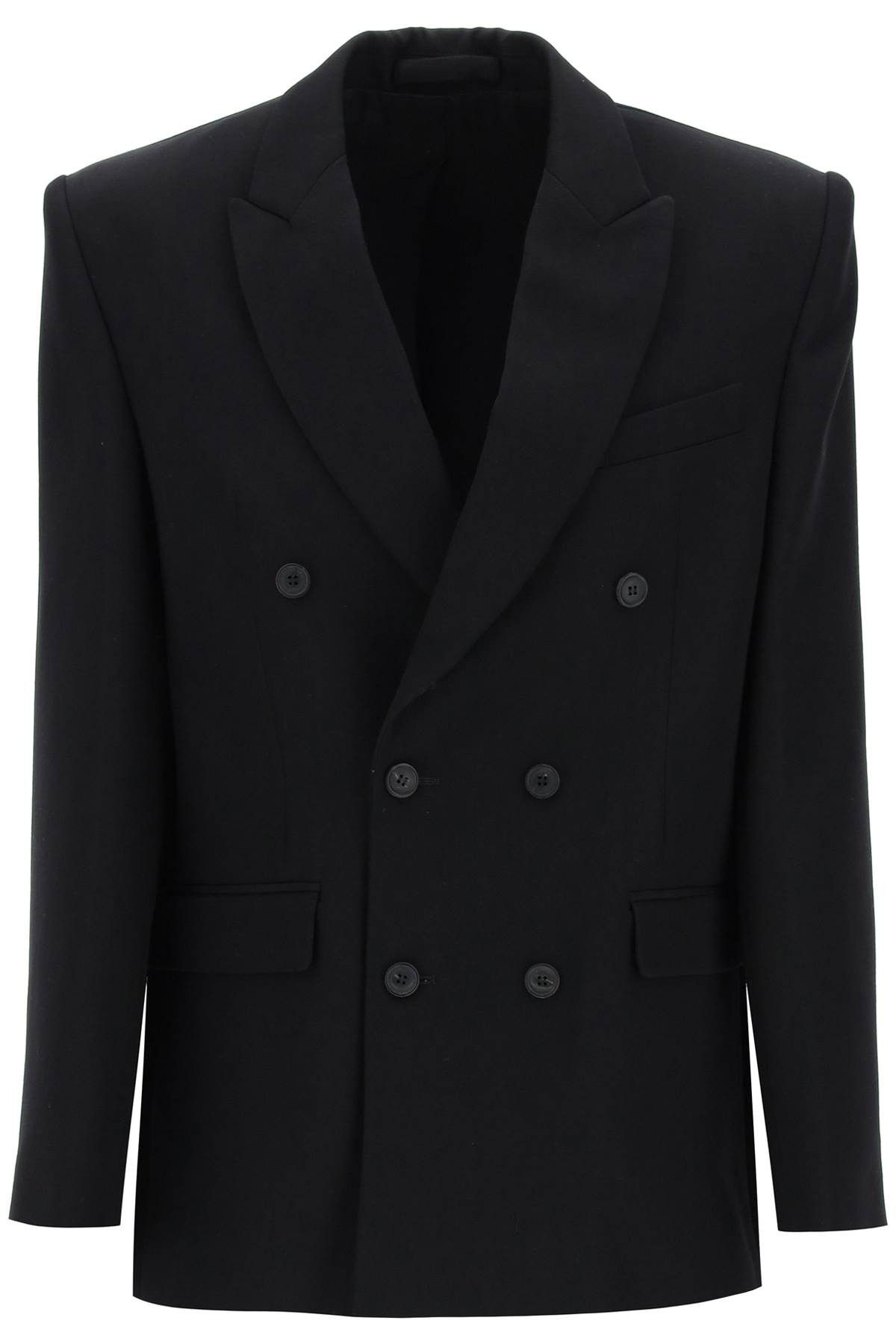 image of Wardrobe NYC Wardrobe.nyc Double-Breasted Blazer in Black, Women's (Size Small)