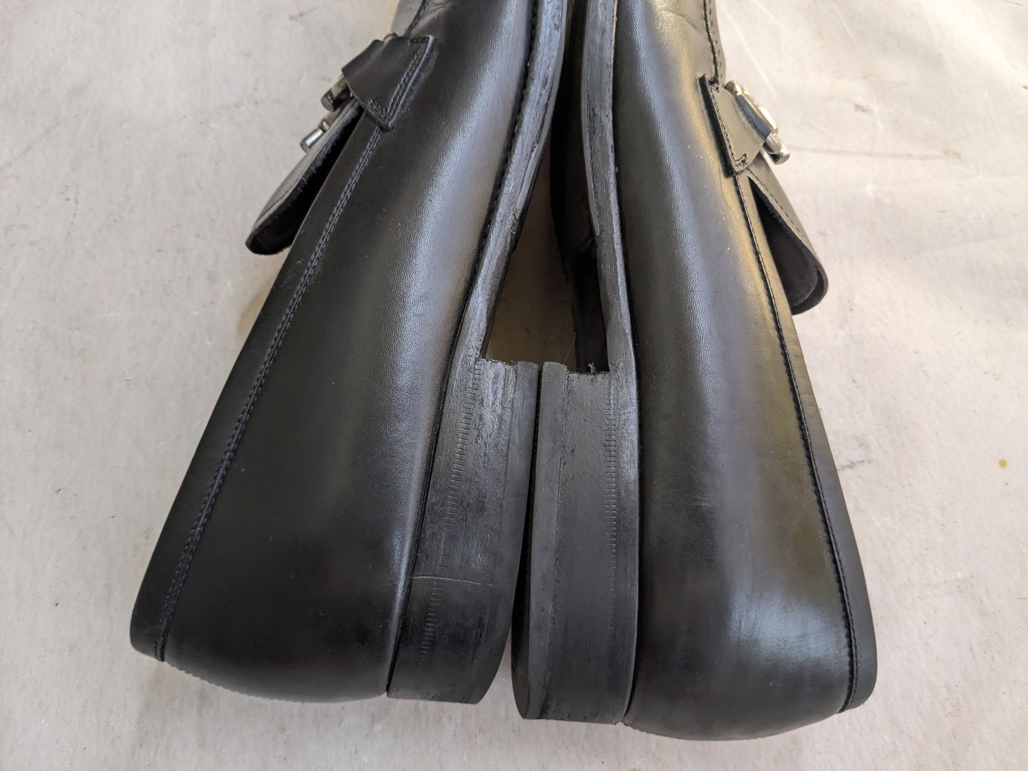 Salvatore Ferragamo × Vintage Salvatore Ferragamo Horsebit Loafers Black 14 D Snaffle Bit Size US 14 / EU 47 - 6 Thumbnail