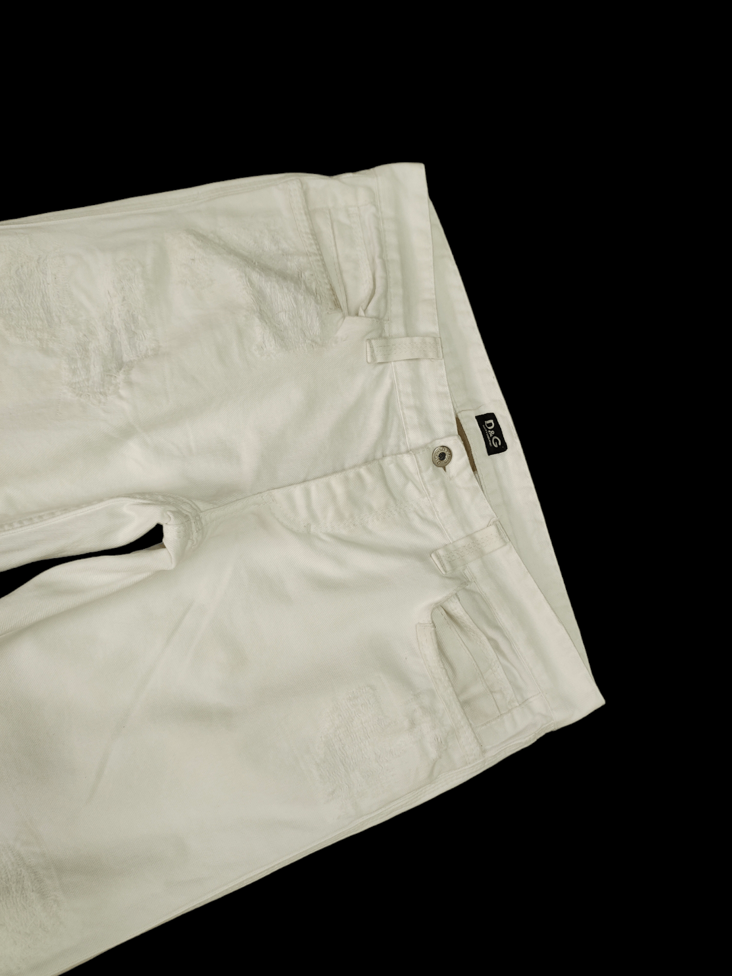 Dolce & Gabbana Dolce & Gabbana White Distressed Denim Jeans Low Rise Size US 33 - 3 Thumbnail