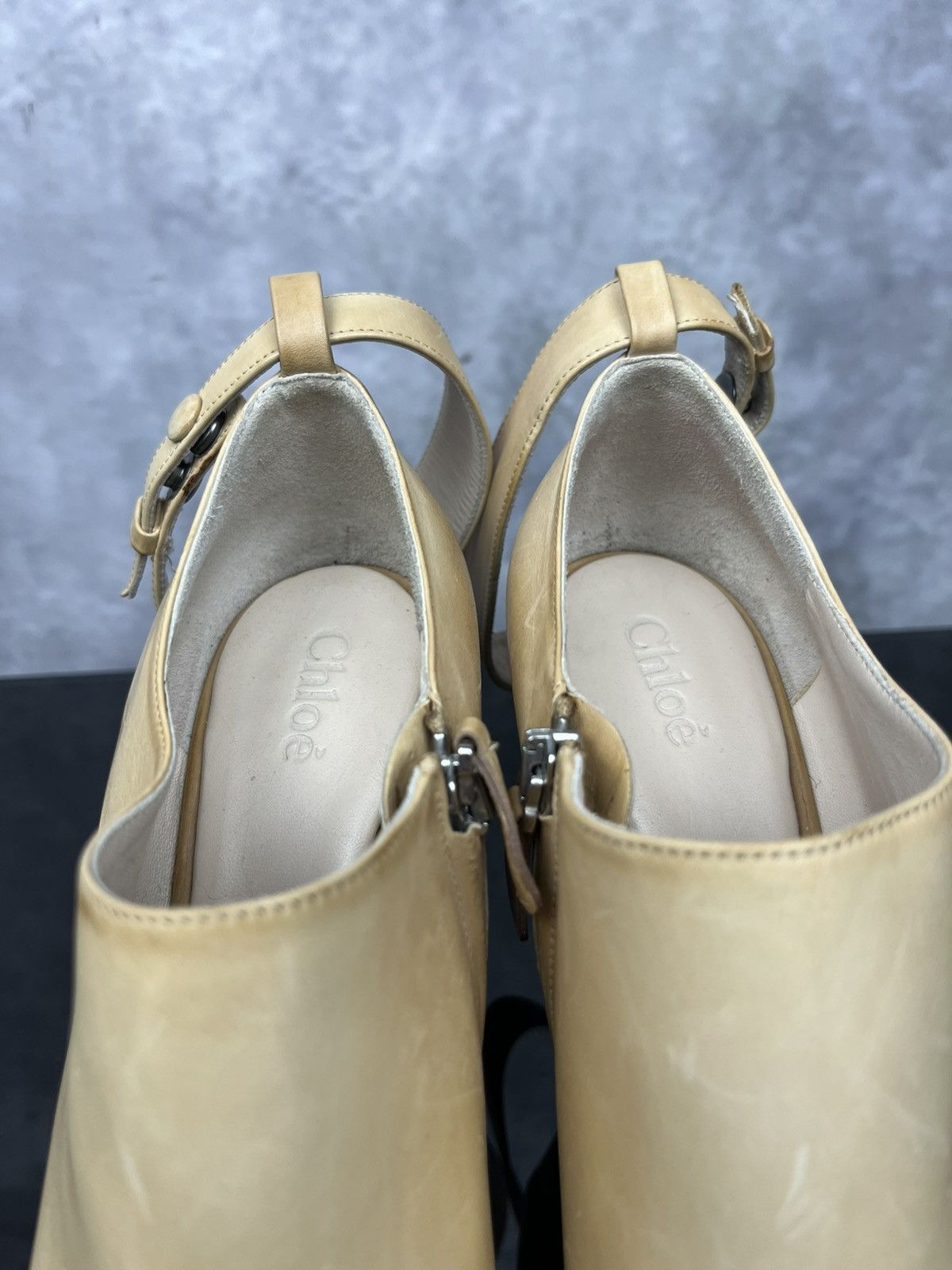 Chloe Chloé Leather Ankle Boots with Ankle Strap Beige/Tan Size 37 Size US 7 / IT 37 - 12 Thumbnail