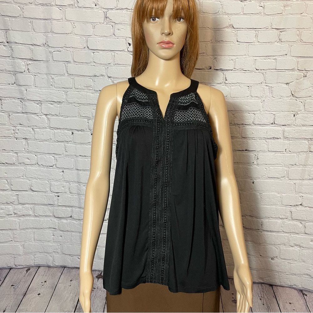 Other NWT New Cable & Gauge Sleeveless Embroidered Black Viscose Size XL / US 12-14 / IT 48-50 - 1 Thumbnail