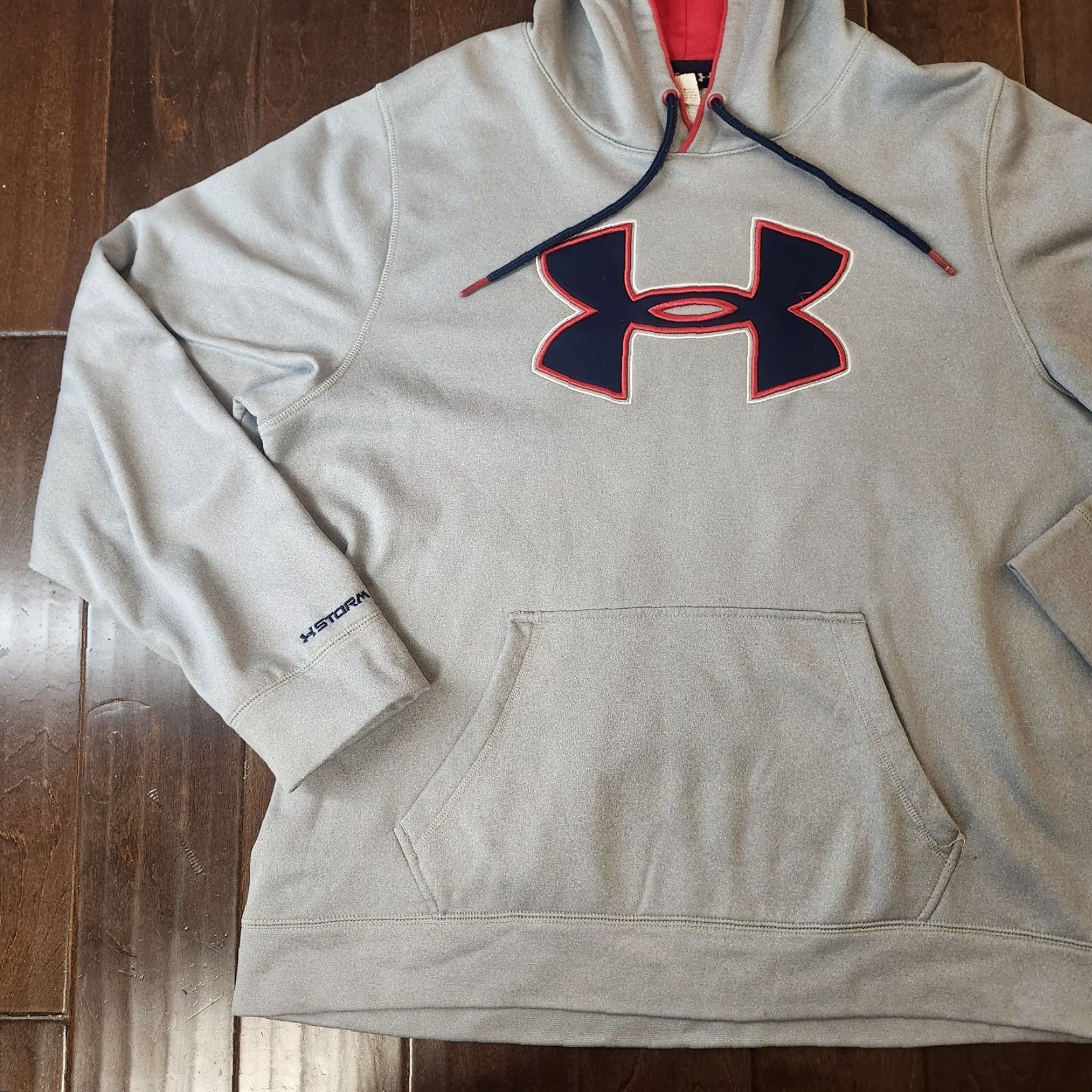 Under Armour Under Armour Storm Hoodie Mens XL Gray Pullover Fleece Pockets Hooded Size US XL / EU 56 / 4 - 4 Thumbnail