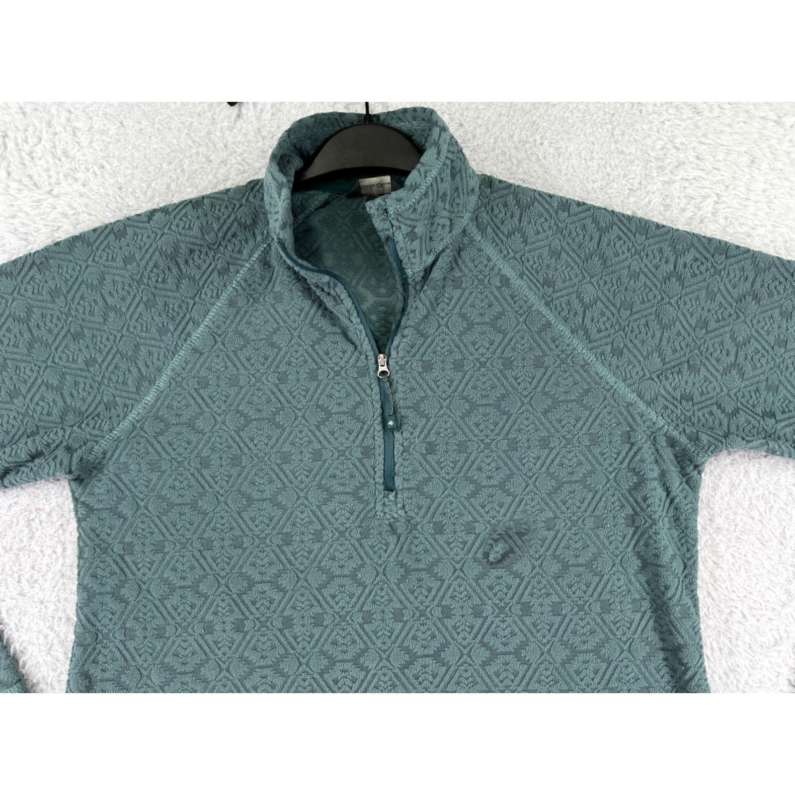 Eddie Bauer Eddie Bauer Jacket Women M Green 1/4 Zip Aztec 100% Polyester Casual Fiber 90s? Size M / US 6-8 / IT 42-44 - 6 Thumbnail