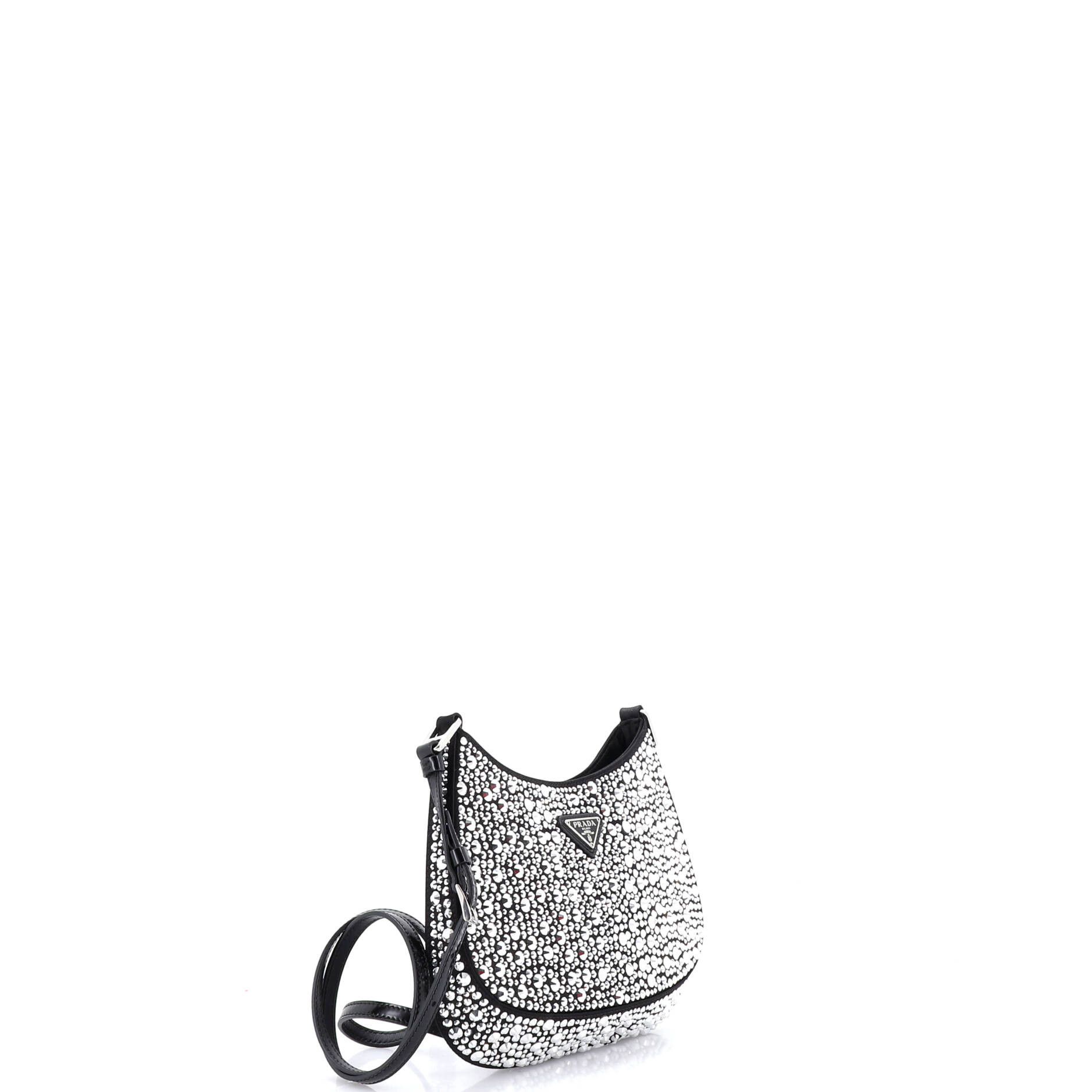 Prada Cleo shoulder bag crystal embellished satin small Size ONE SIZE - 1 Thumbnail
