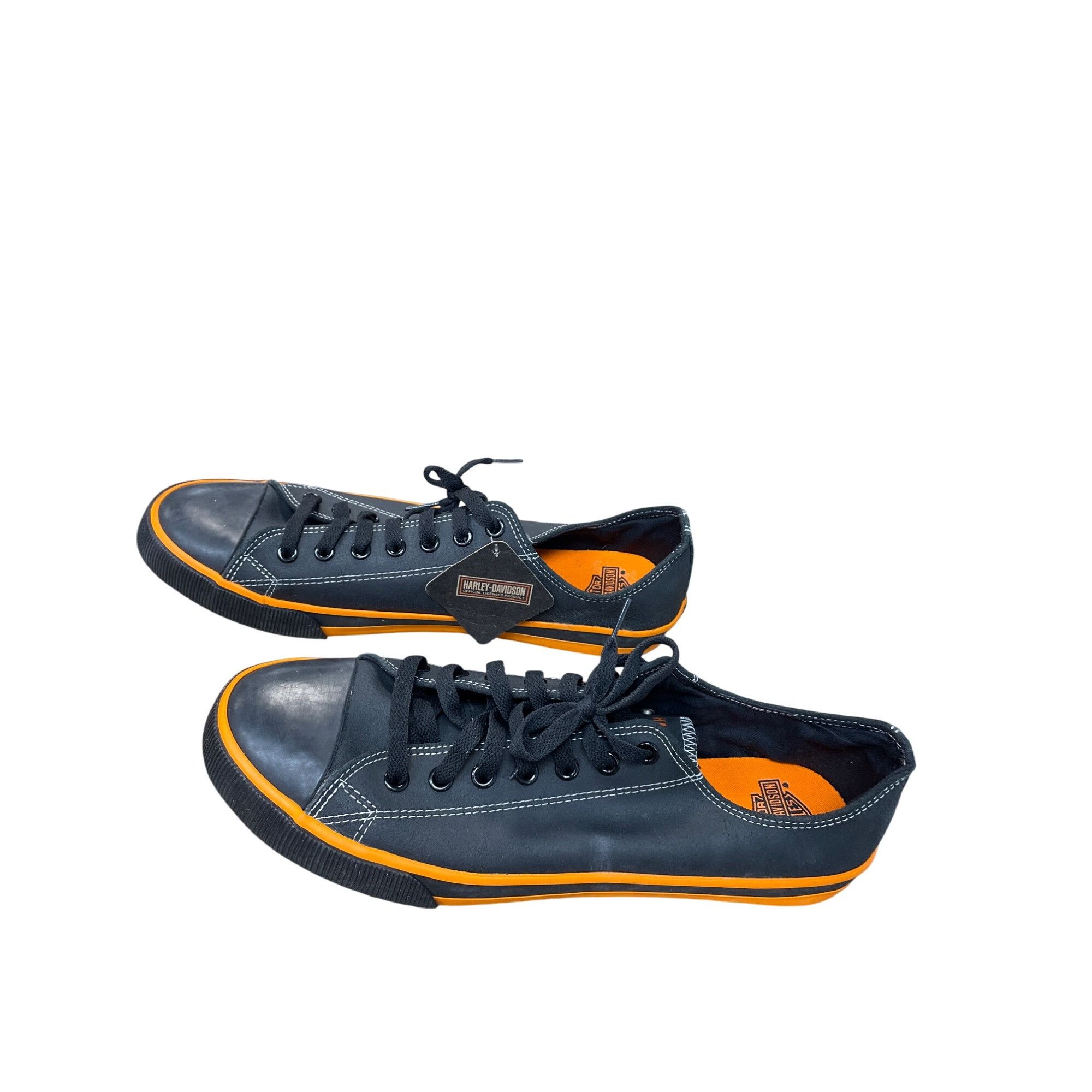 Harley Davidson Harley-Davidson Mens Low-Top Vulcon Black Orange Sneakers Si Size US 13 / EU 46 - 4 Thumbnail