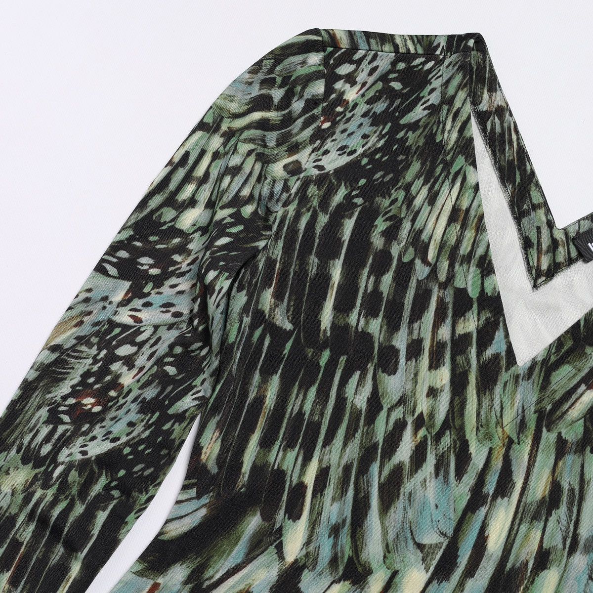 Just Cavalli Just Roberto Cavalli Feather Print Green Jungle Floral Top Size M / US 6-8 / IT 42-44 - 5 Thumbnail