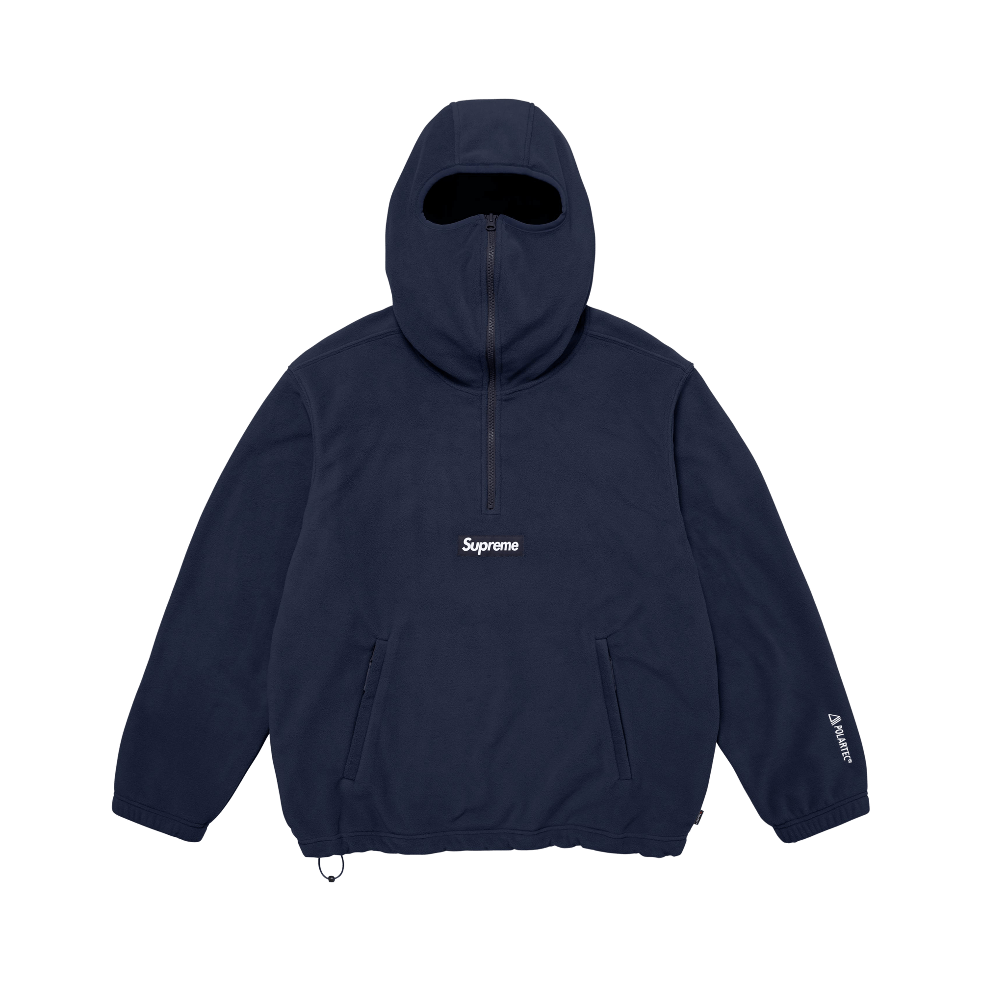Supreme Supreme Denim Collar Half Zip Sweatshirt Navy | Grailed