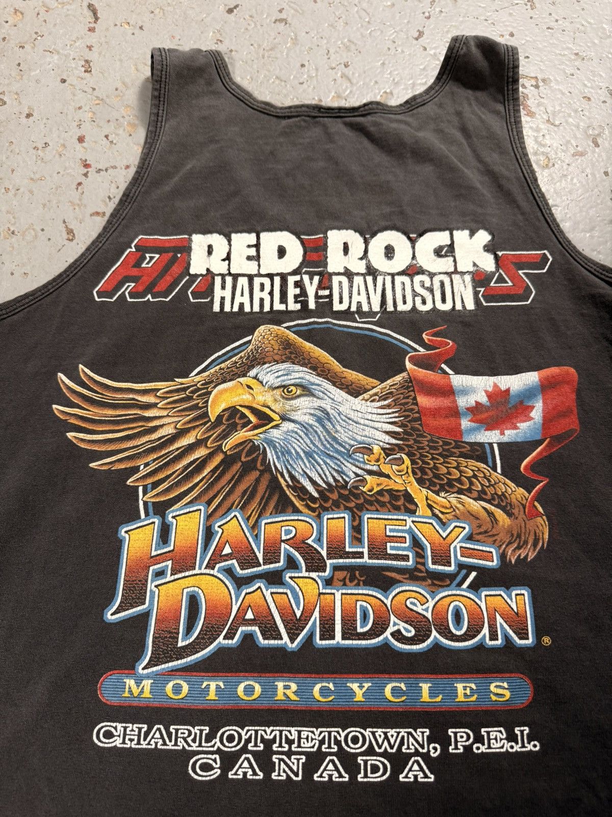 Harley Davidson Vintage Distressed Sun Faded Harley Davidson Dragon Tank Top Size US L / EU 52-54 / 3 - 7 Thumbnail