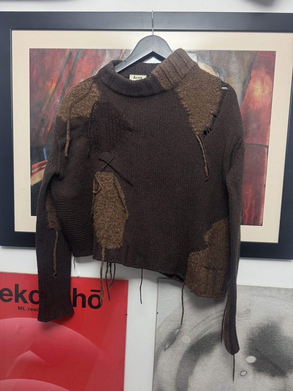 Acne Studios Acne Studios AW17 Ovira Patchwork Asymetric Wool Sweater Size S / US 4 / IT 40 - 7 Thumbnail