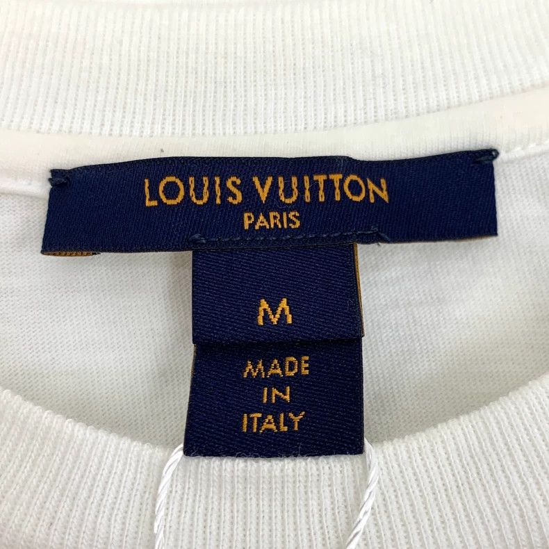 Louis Vuitton Louis Vuitton White logo monogrammed chain cotton crew nec Size M / US 6-8 / IT 42-44 - 6 Thumbnail