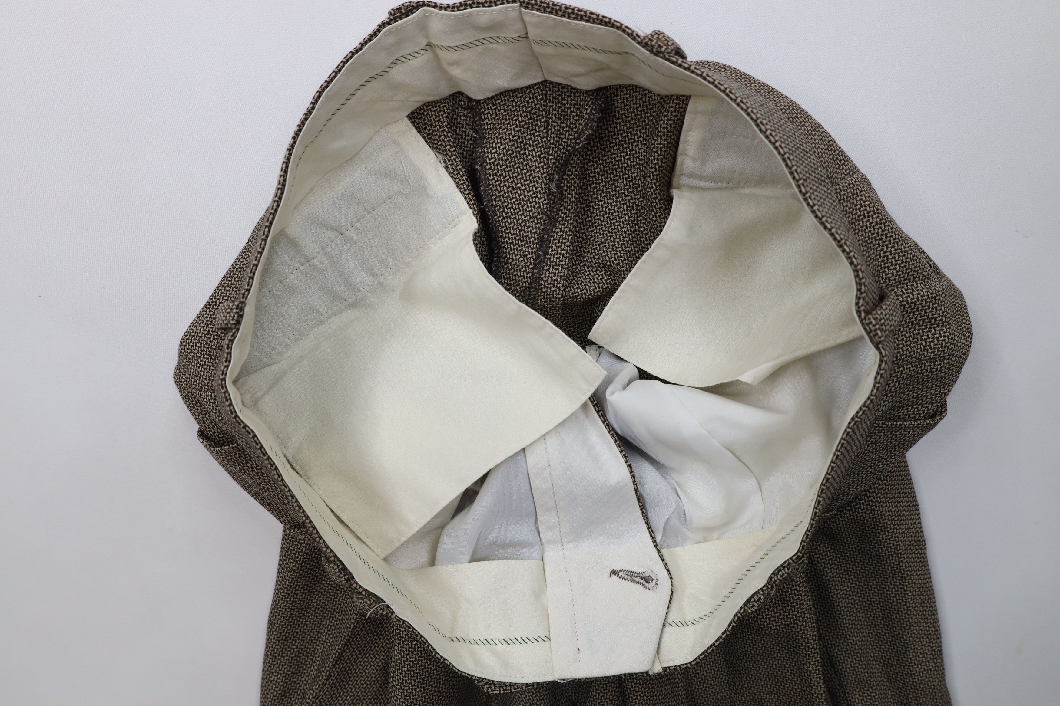 Vintage Vintage 90s Streetwear Pleated Wide Leg Chino Pants Brown Size US 36 / EU 52 - 7 Thumbnail