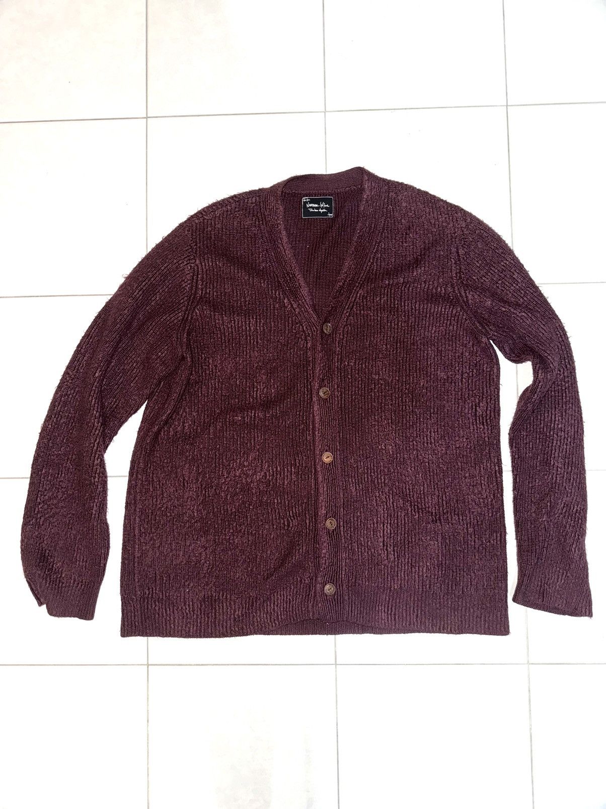 Number (N)ine Number nine WOOL ALPACA RIPPED KNIT CARDIGAN