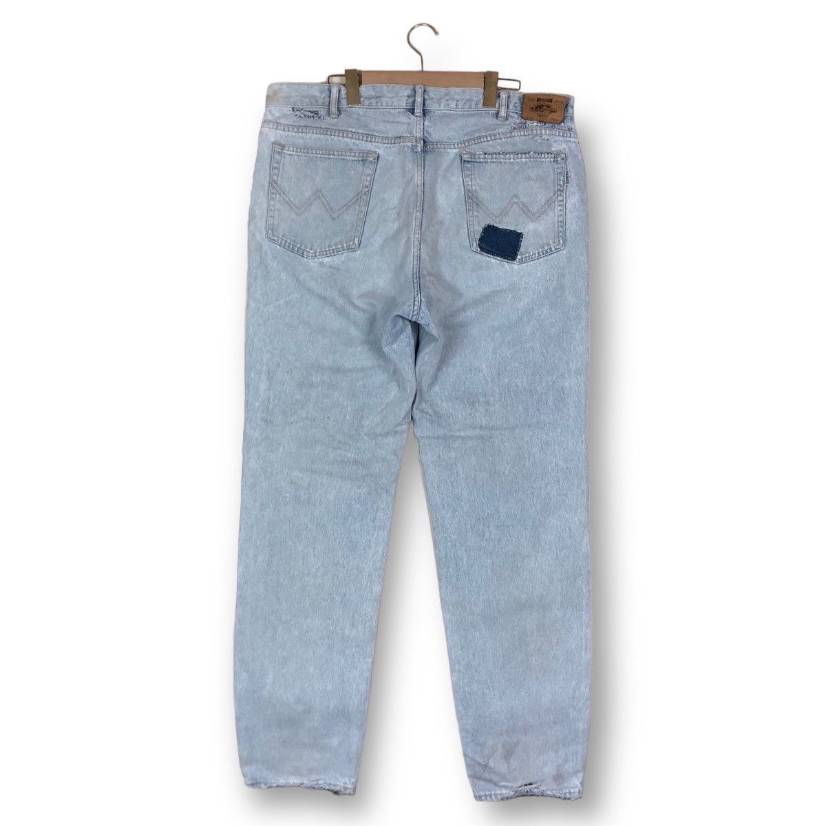 Edwin Vintage Edwin Acid Wash Distressed Patchwork Denim Jeans Size US 42 / EU 58 - 10 Thumbnail